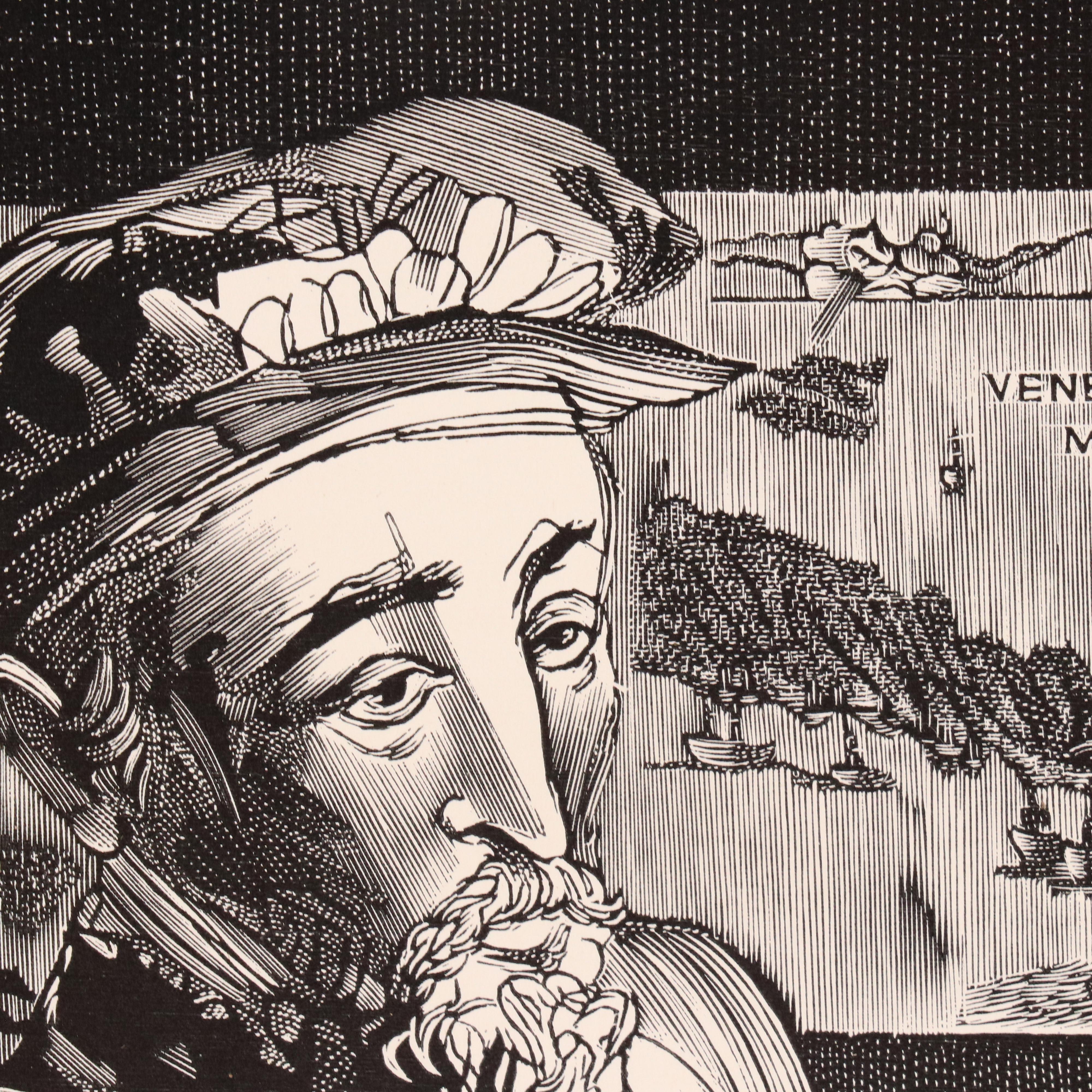 Woodcuts After Brussel-Smith "Nicholas Jenson" and "Rudolph Koch," Late 20th C.