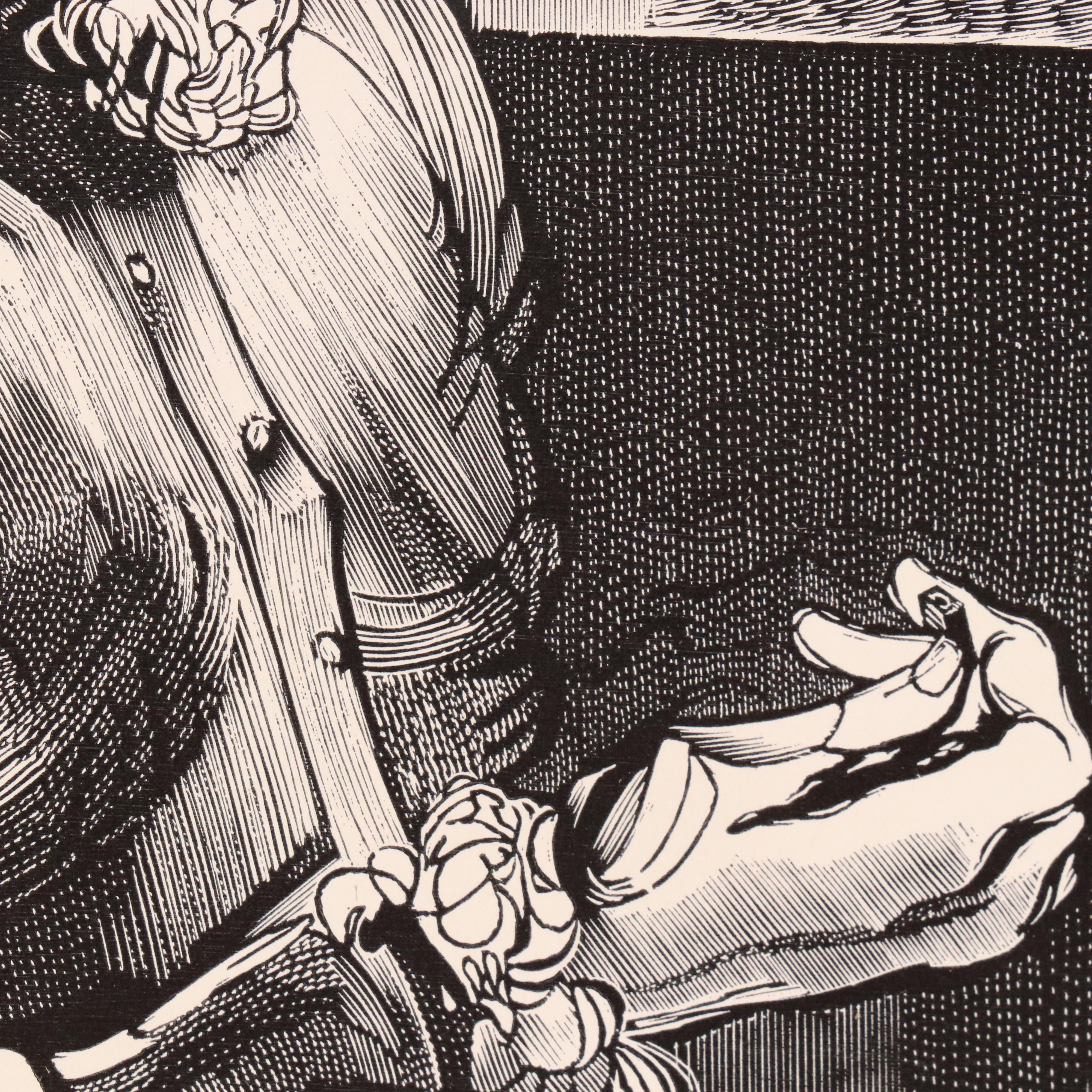 Woodcuts After Brussel-Smith "Nicholas Jenson" and "Rudolph Koch," Late 20th C.