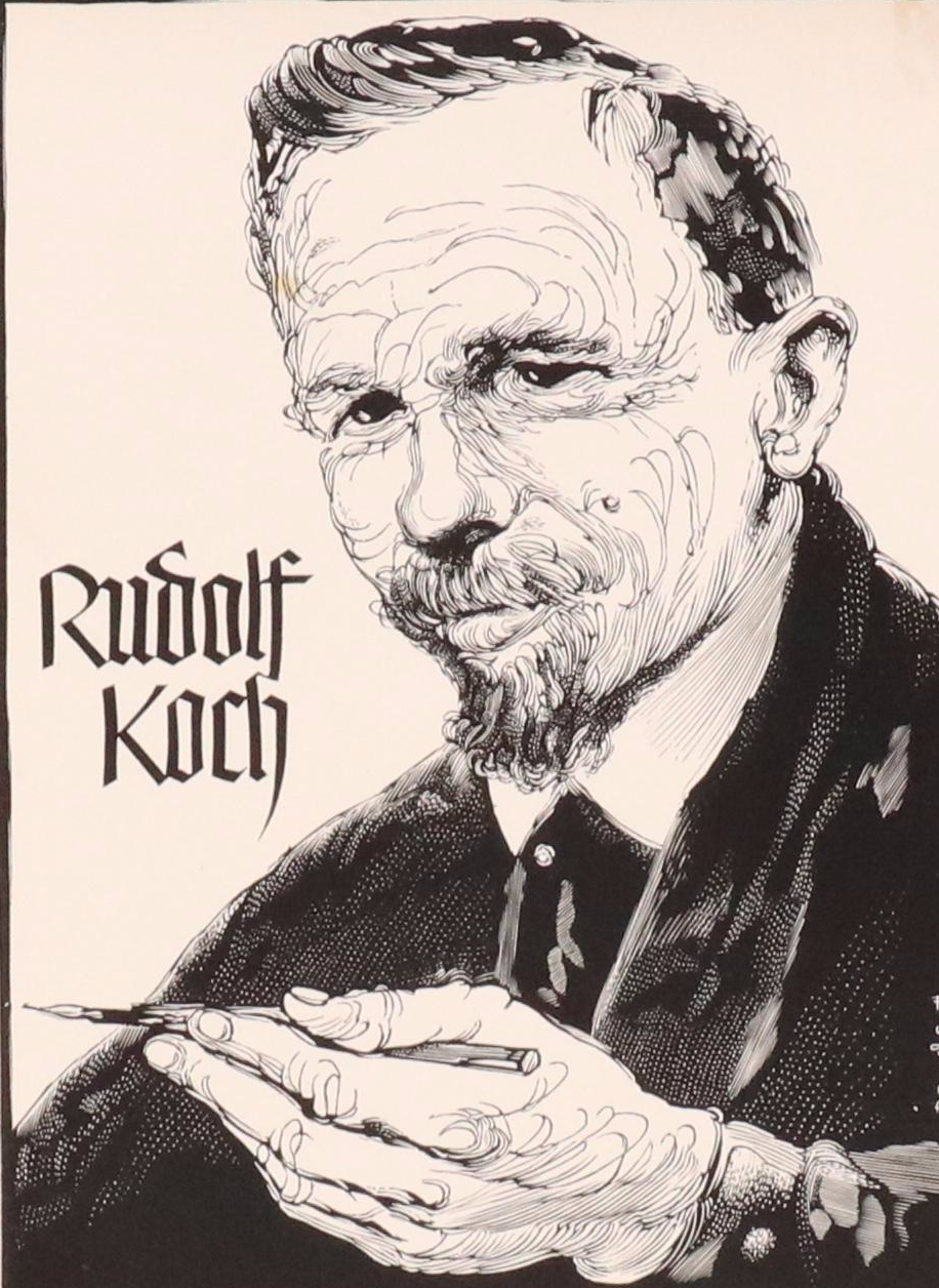 Woodcuts After Brussel-Smith "Nicholas Jenson" and "Rudolph Koch," Late 20th C.