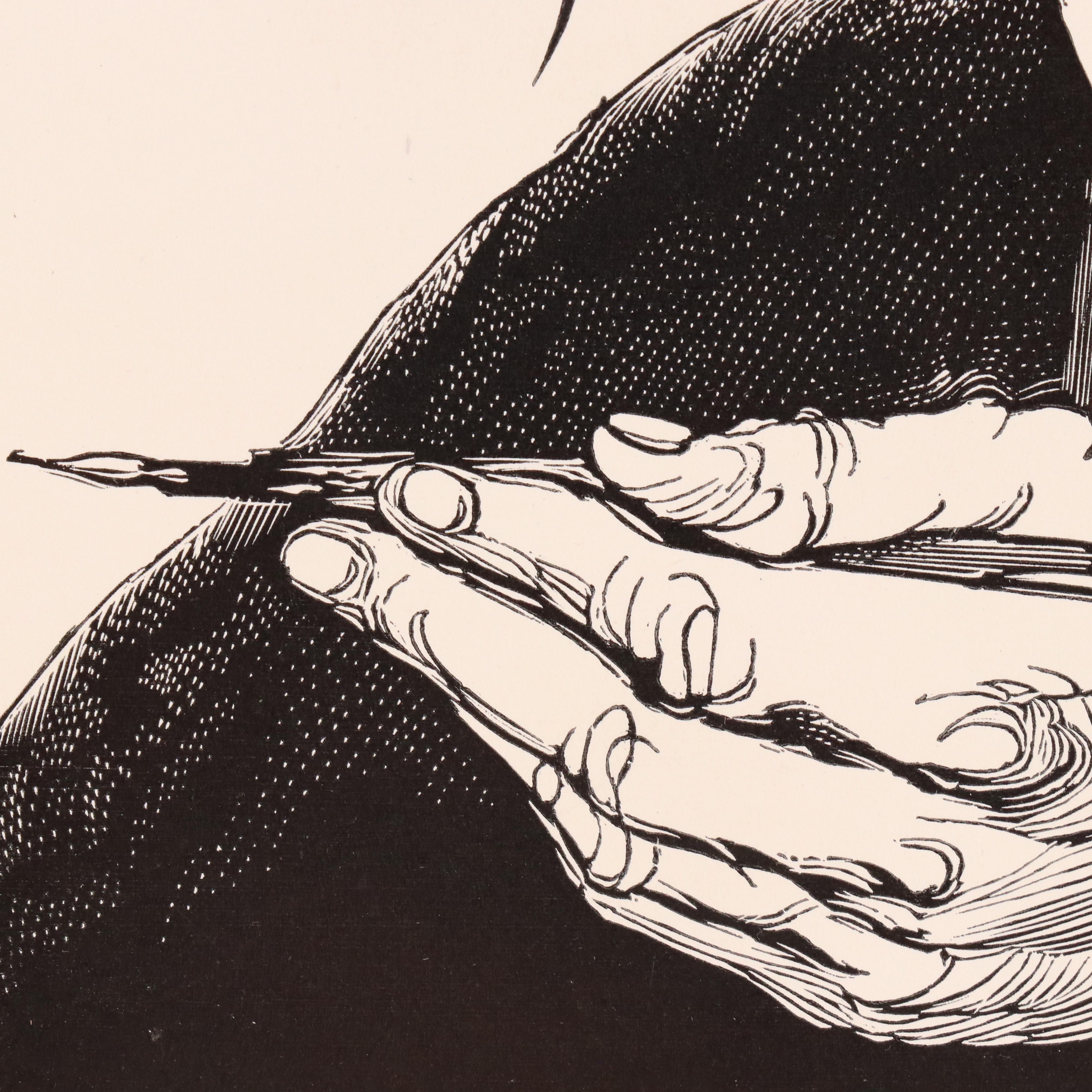 Woodcuts After Brussel-Smith "Nicholas Jenson" and "Rudolph Koch," Late 20th C.