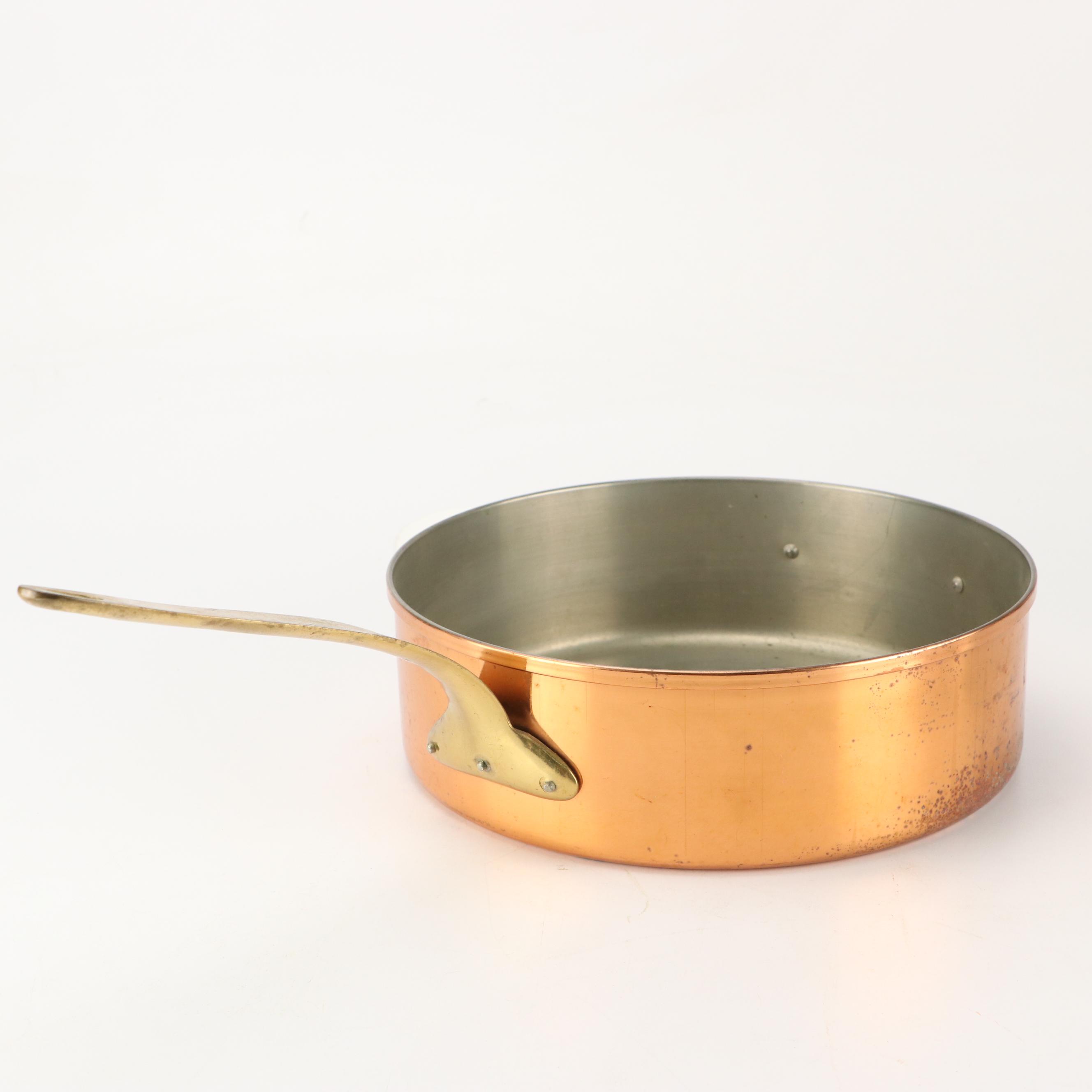 Copper Lined Pot and Colander