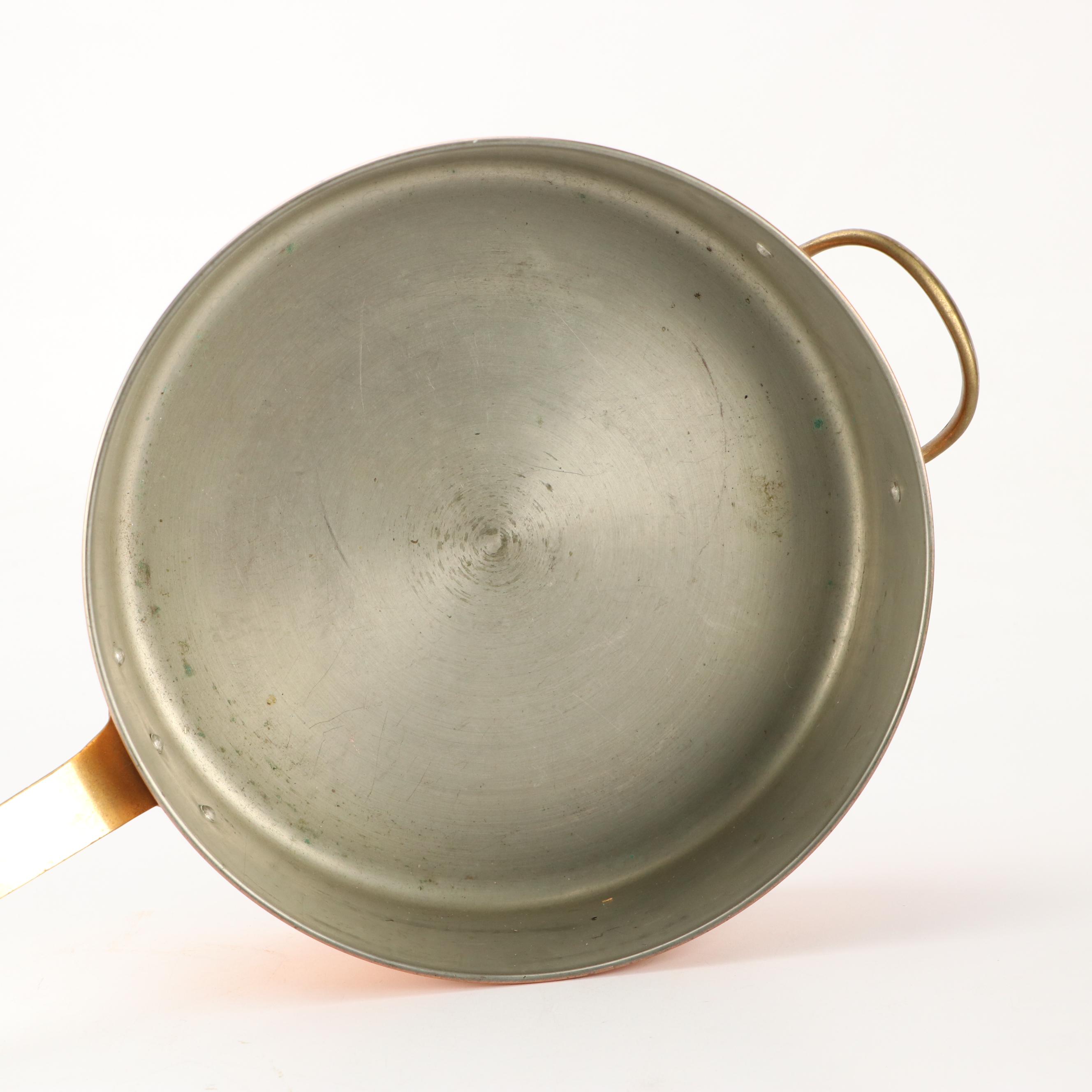 Copper Lined Pot and Colander