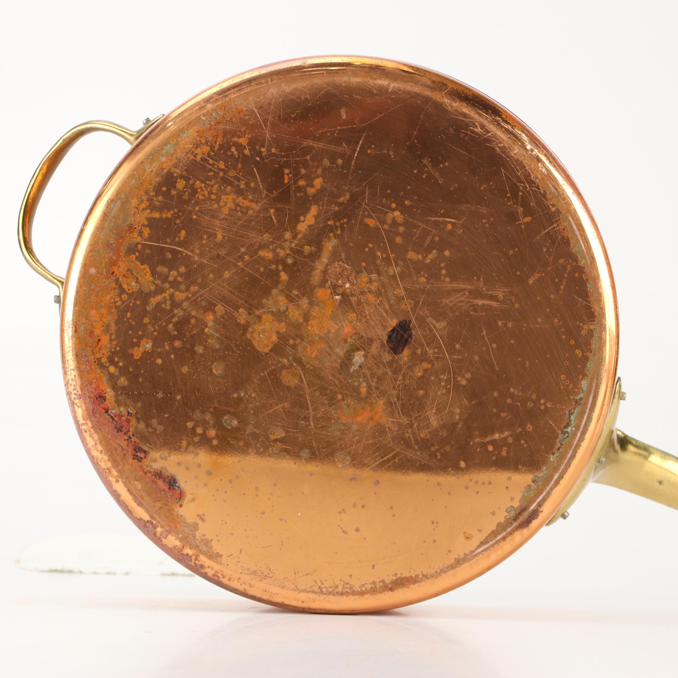 Copper Lined Pot and Colander