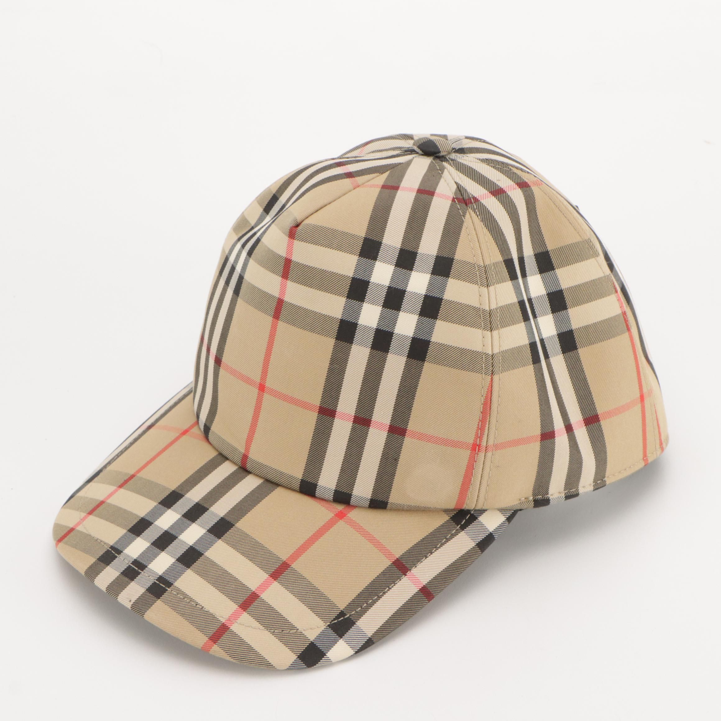 Burberry London House Check Baseball Cap in Cotton Blend