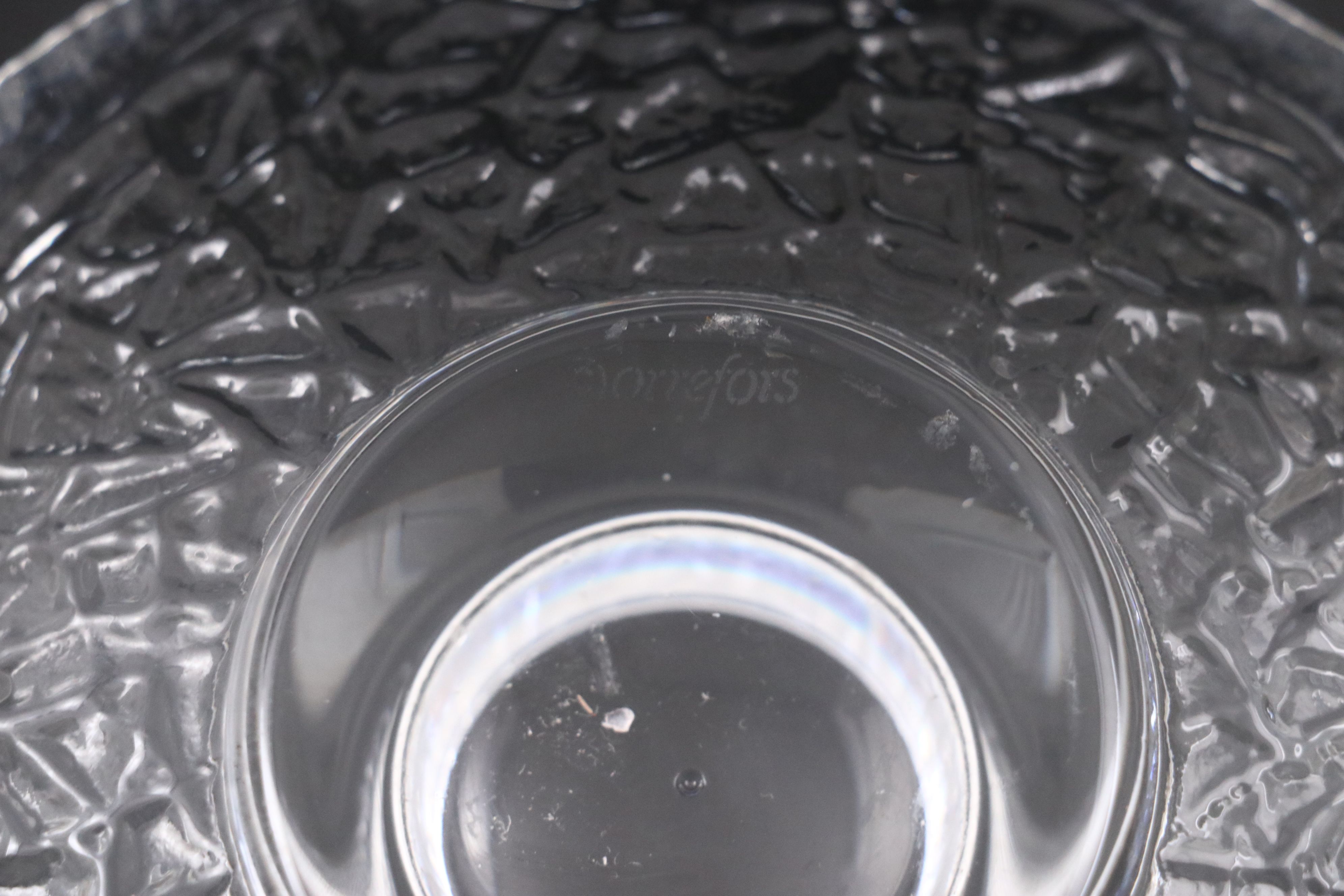 Orrefors "Discus" Crystal Bowl and Votive Candle Holder