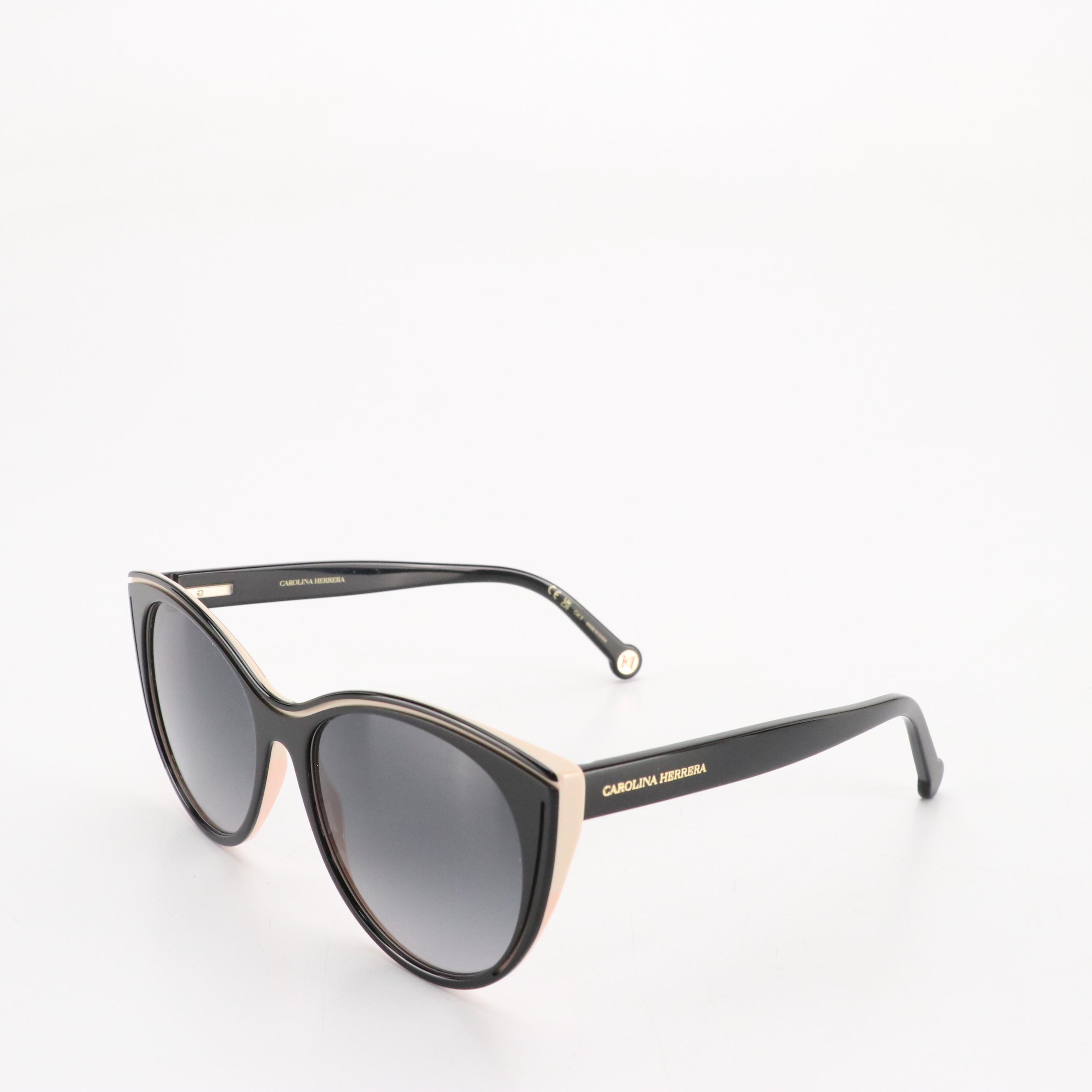 Carolina Herrera HER0142/S Black and Nude Cat Eye Sunglasses with Case