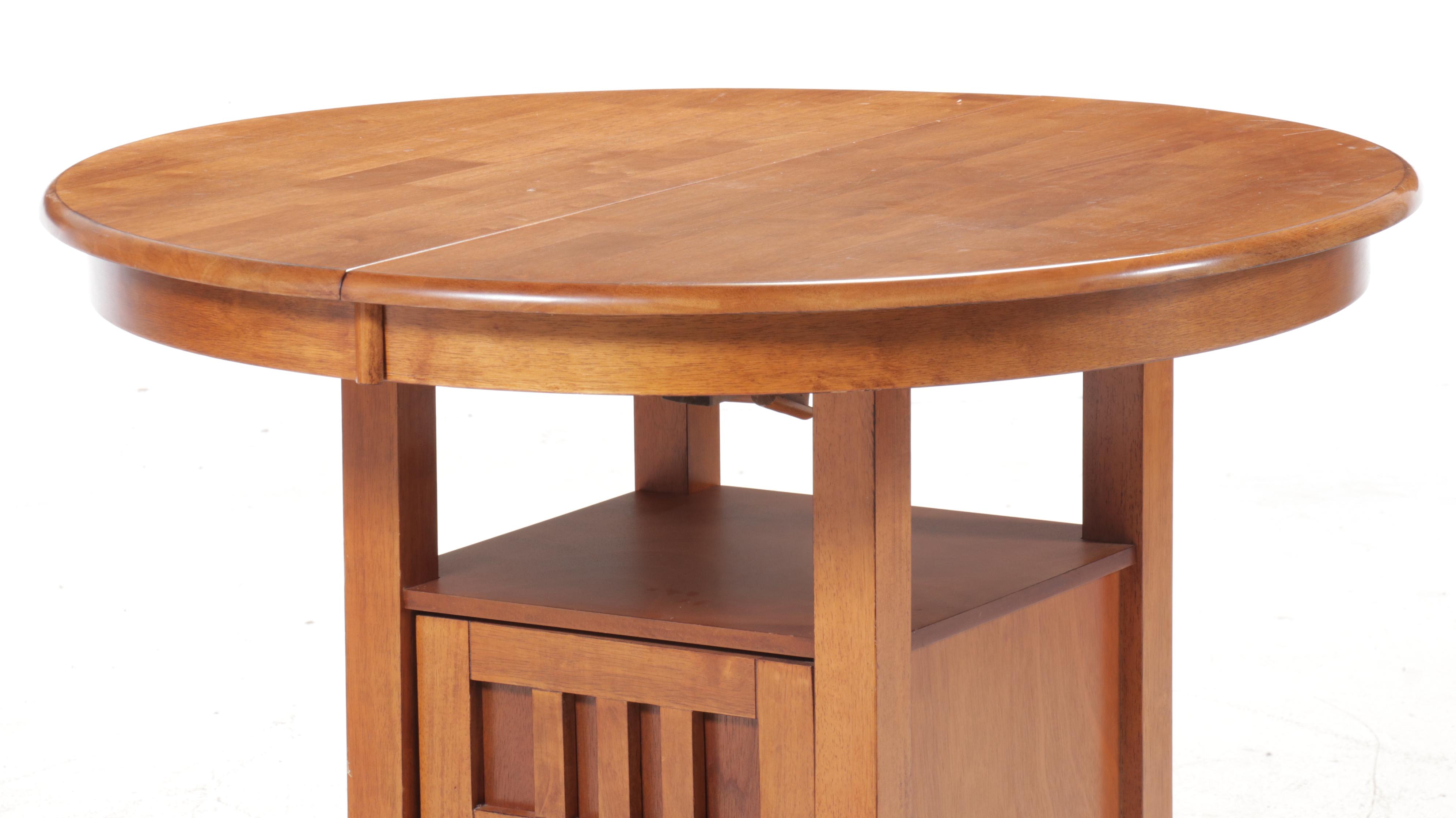 Mission Style Five-Piece Hightop Dining Set, 2009