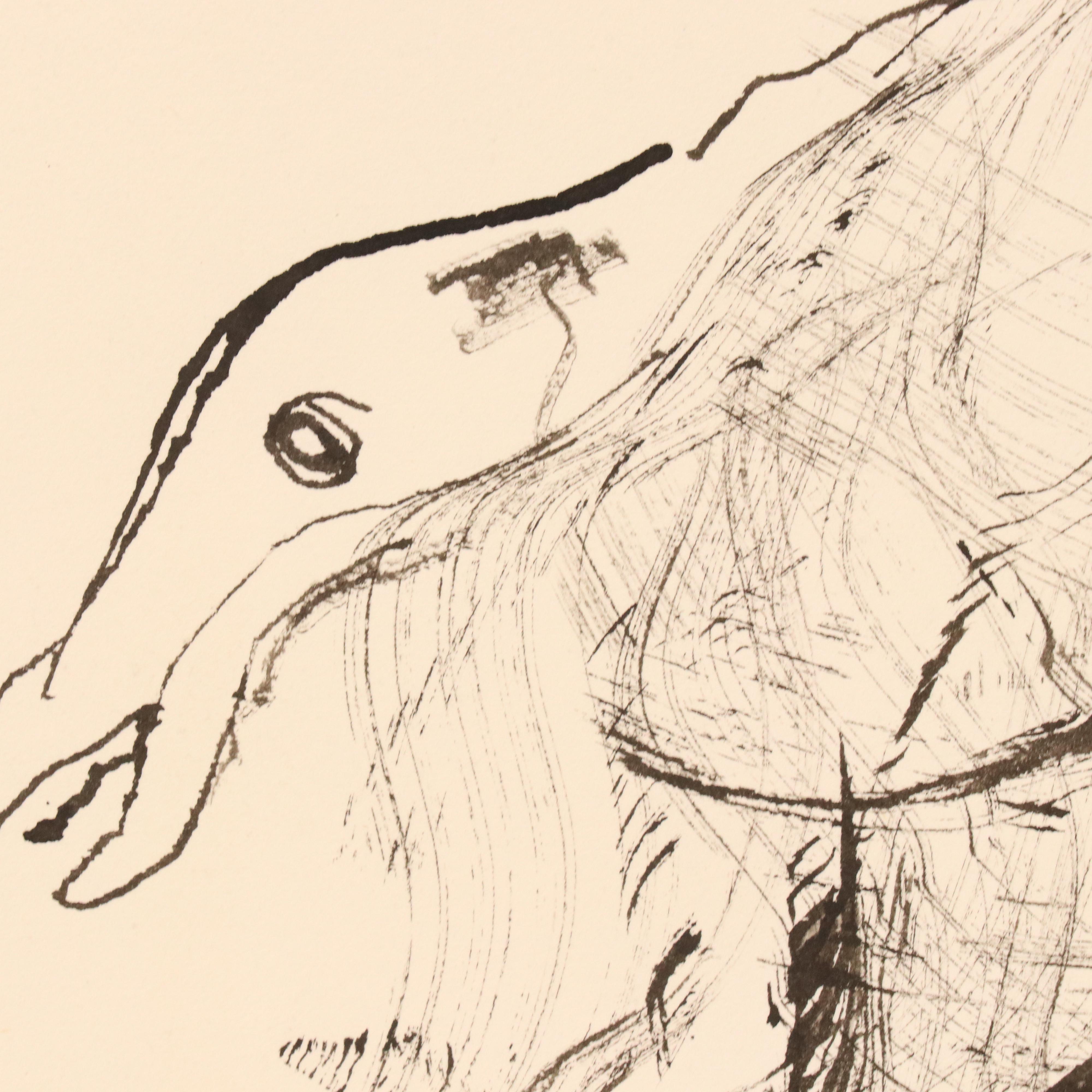 Leonard Maurer Stone Lithographs of Stylized Beast and More, 1963-1973