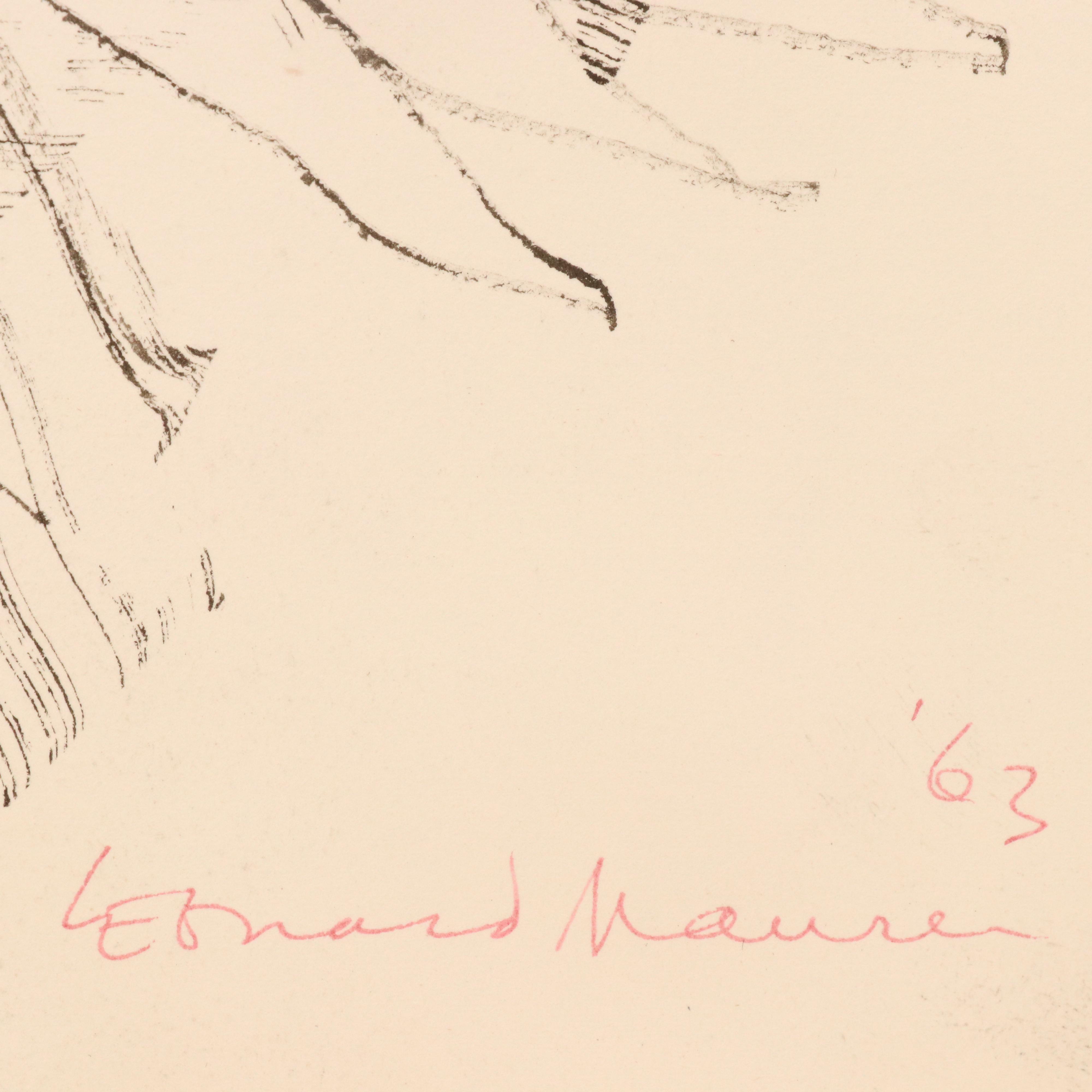 Leonard Maurer Stone Lithographs of Stylized Beast and More, 1963-1973