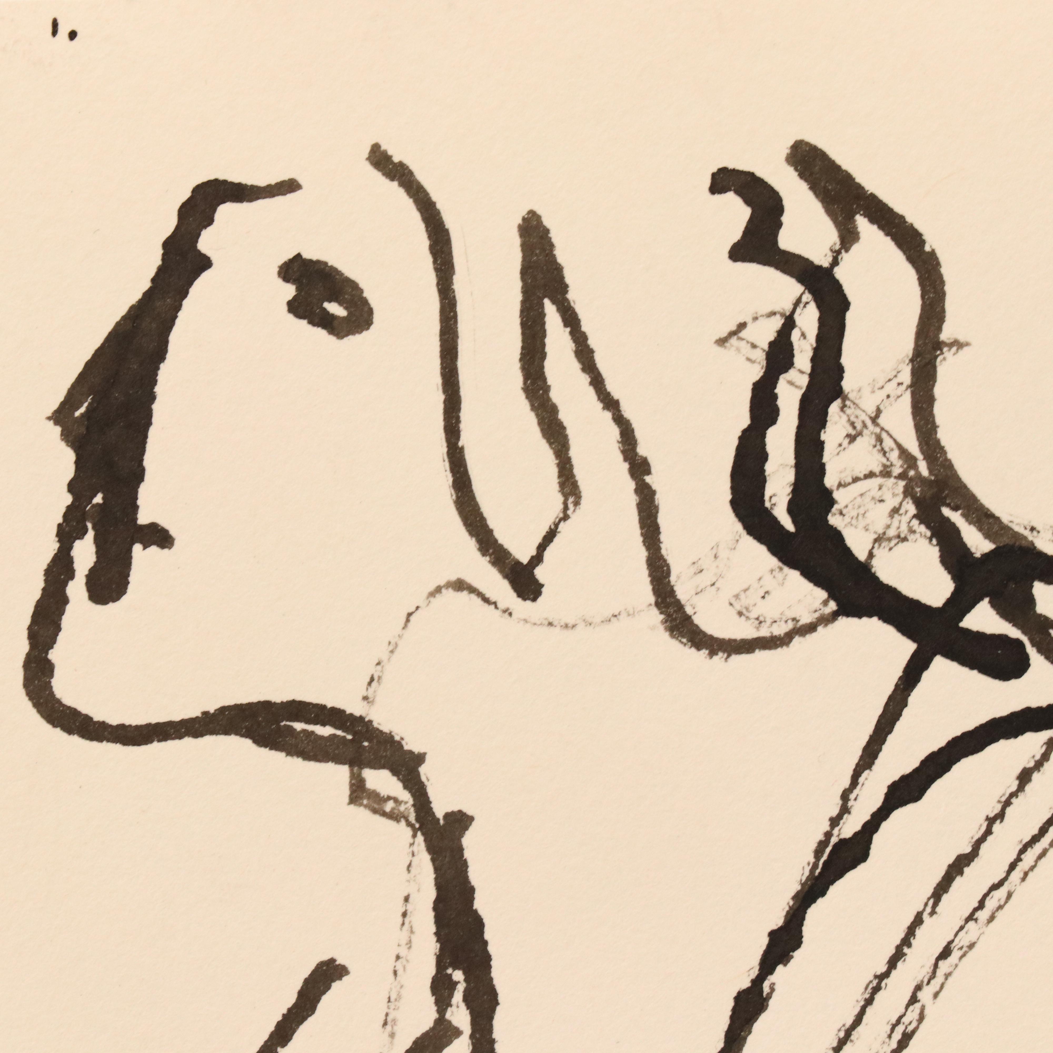 Leonard Maurer Stone Lithographs of Stylized Beast and More, 1963-1973