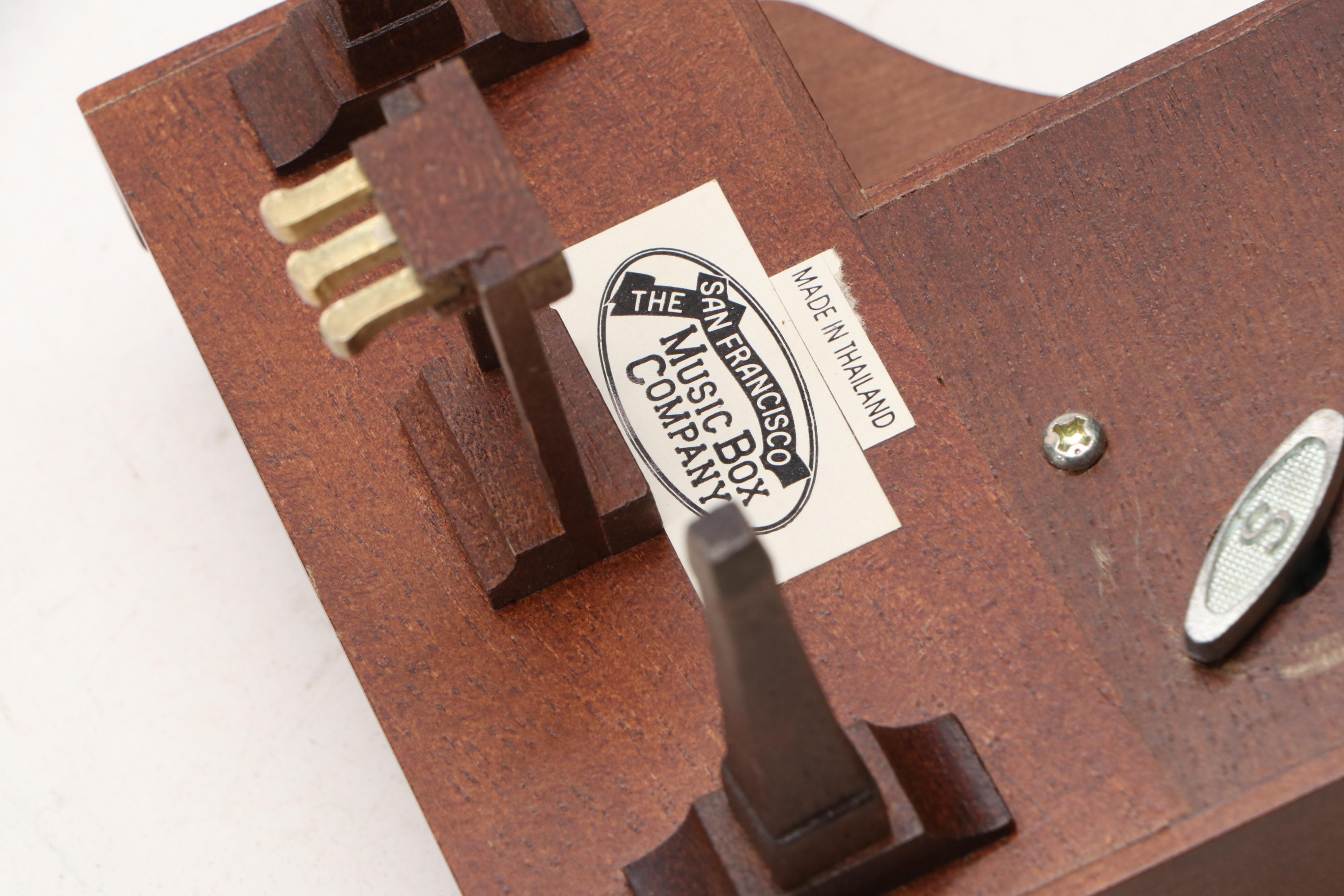 Thorens Cast Metal Piano Music Box with Other Wood Pianos and Toy Violin