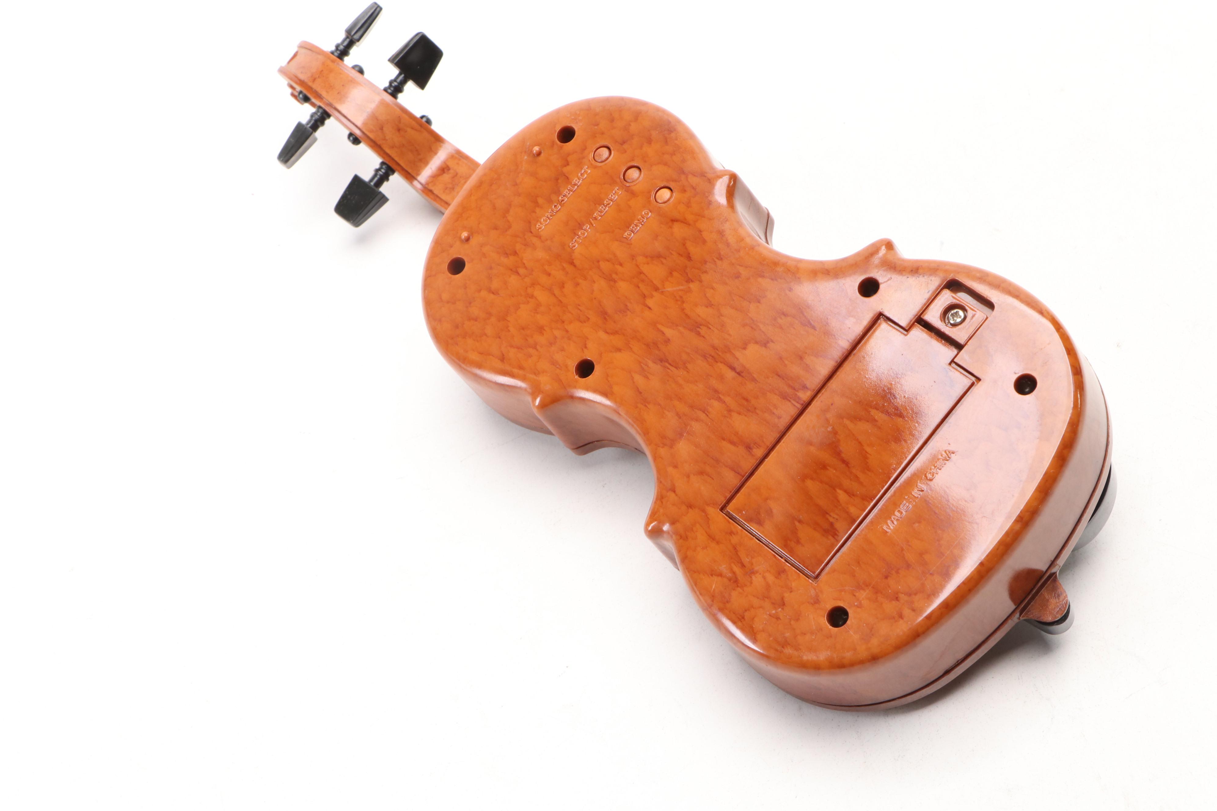 Thorens Cast Metal Piano Music Box with Other Wood Pianos and Toy Violin