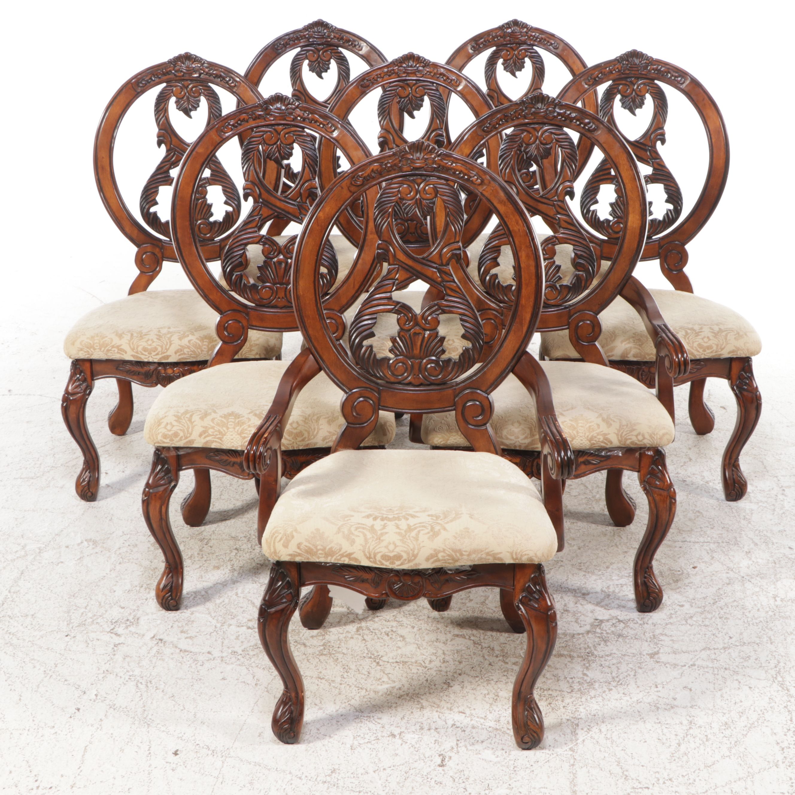Omexey Limited Mahogany Finished Nine-Piece Dining Set