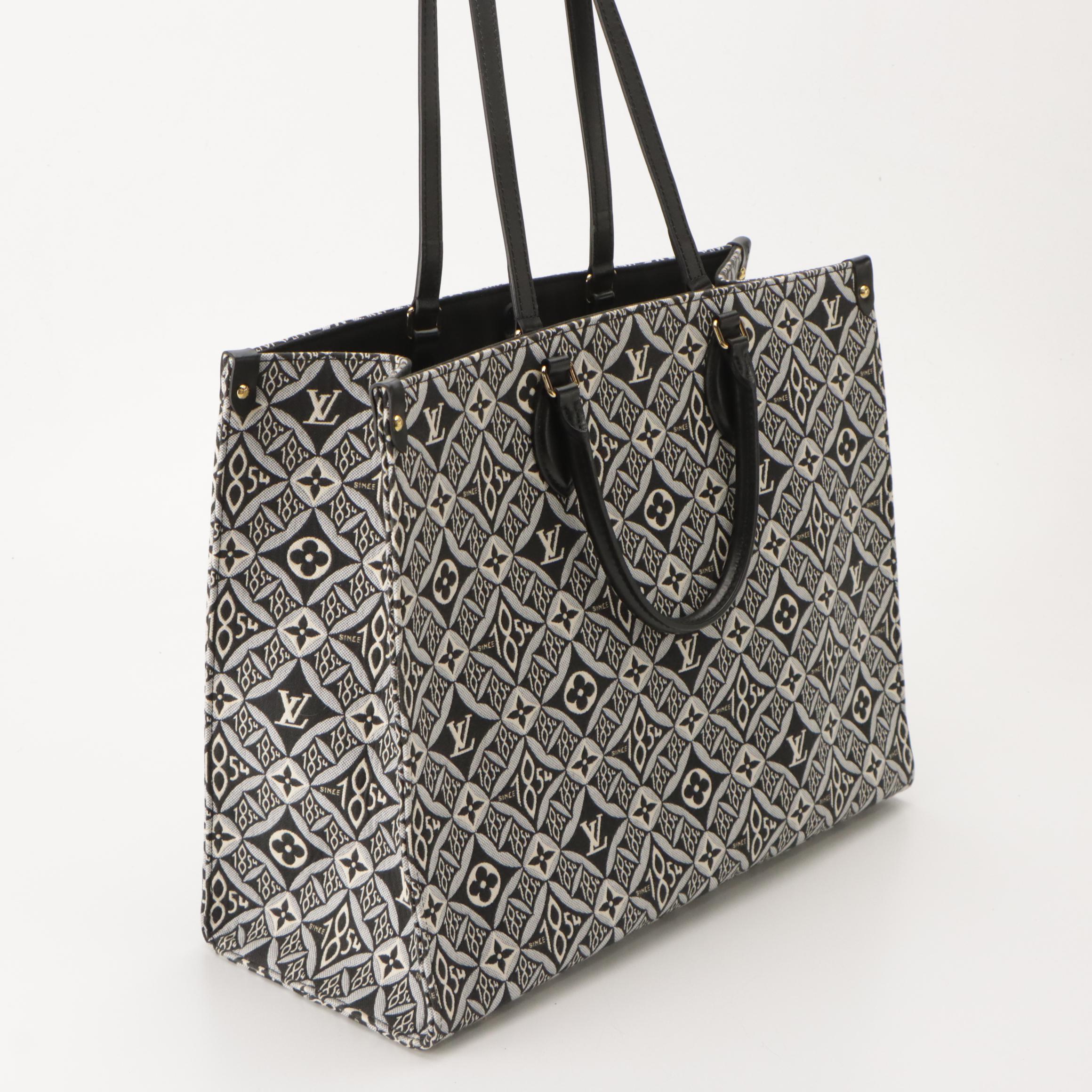 Louis Vuitton Since 1854 Jacquard Canvas and Leather OnTheGo GM Tote Bag
