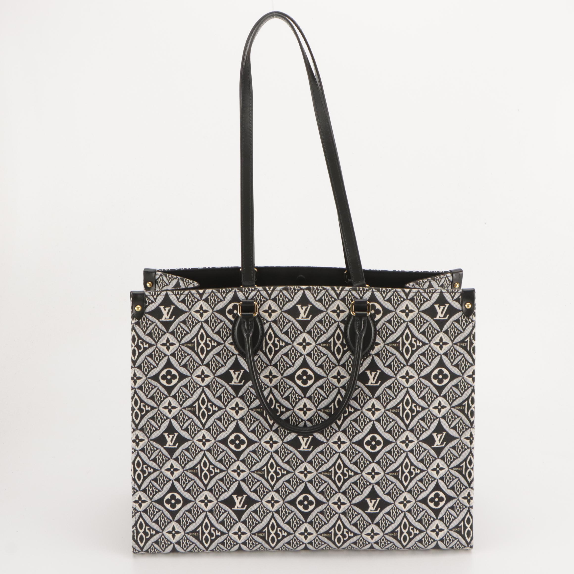 Louis Vuitton Since 1854 Jacquard Canvas and Leather OnTheGo GM Tote Bag