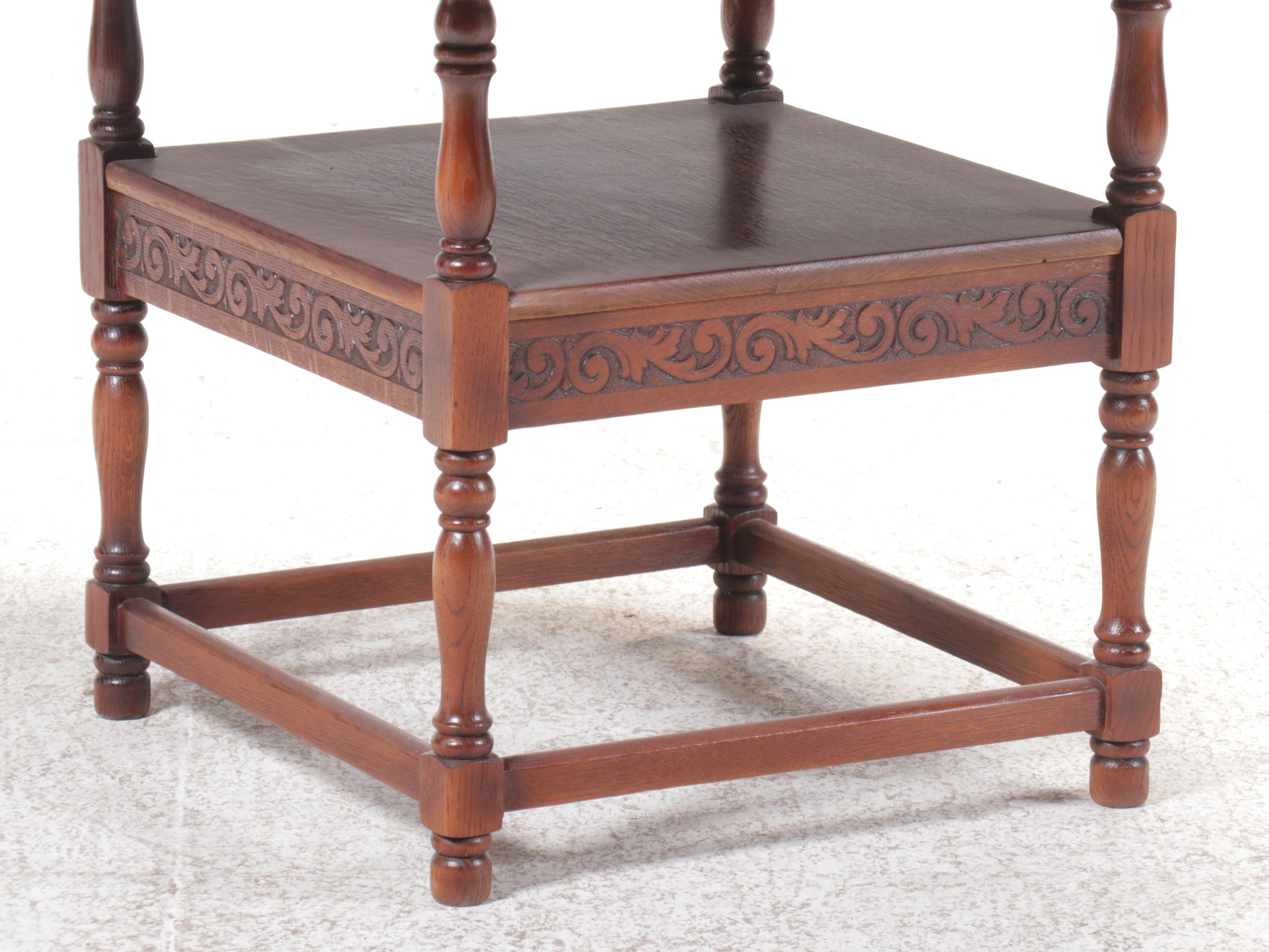 English Oak Monk's Bench Metamorphic Chair Table, 19th Century