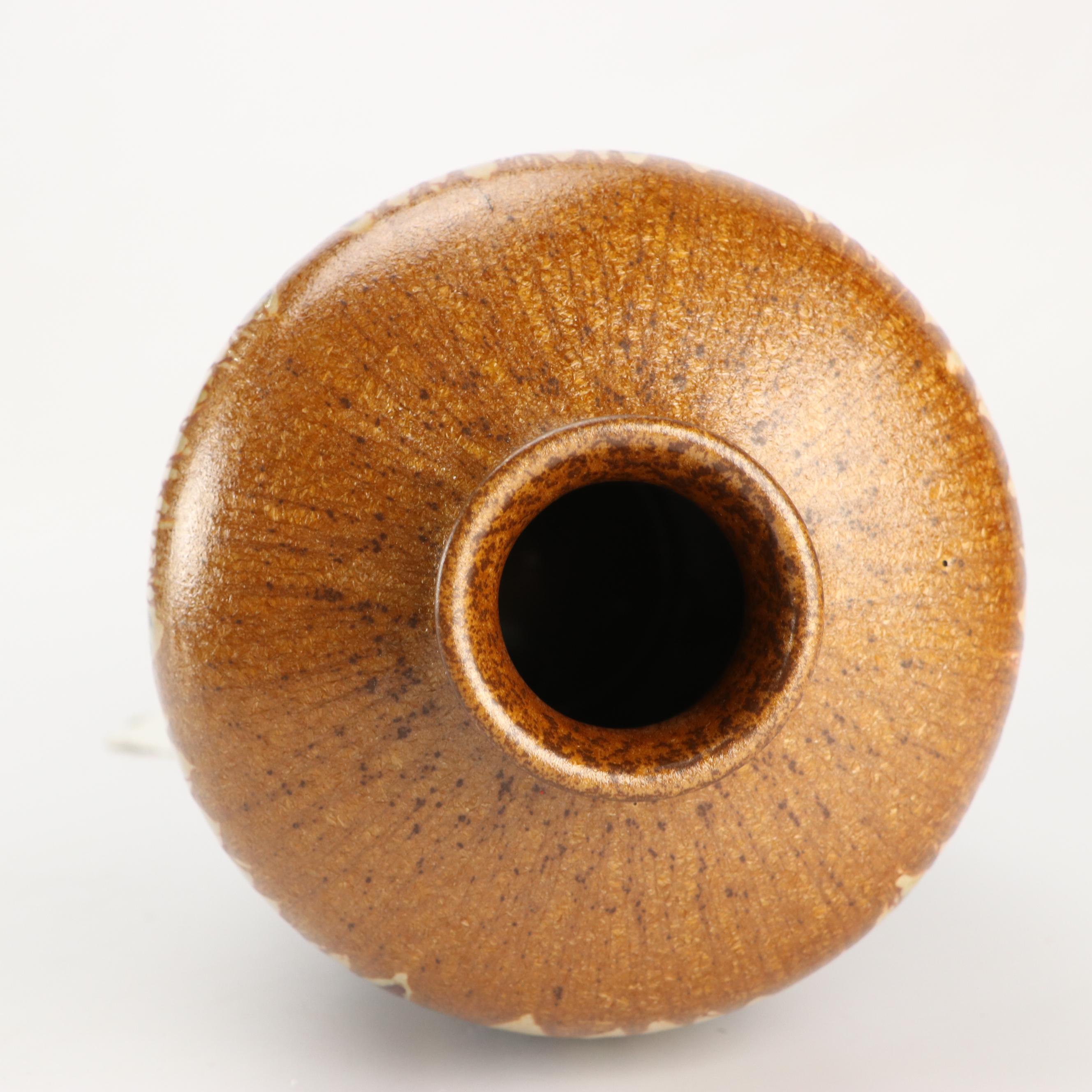 Ceramic Drip Glaze Vase and Bowls