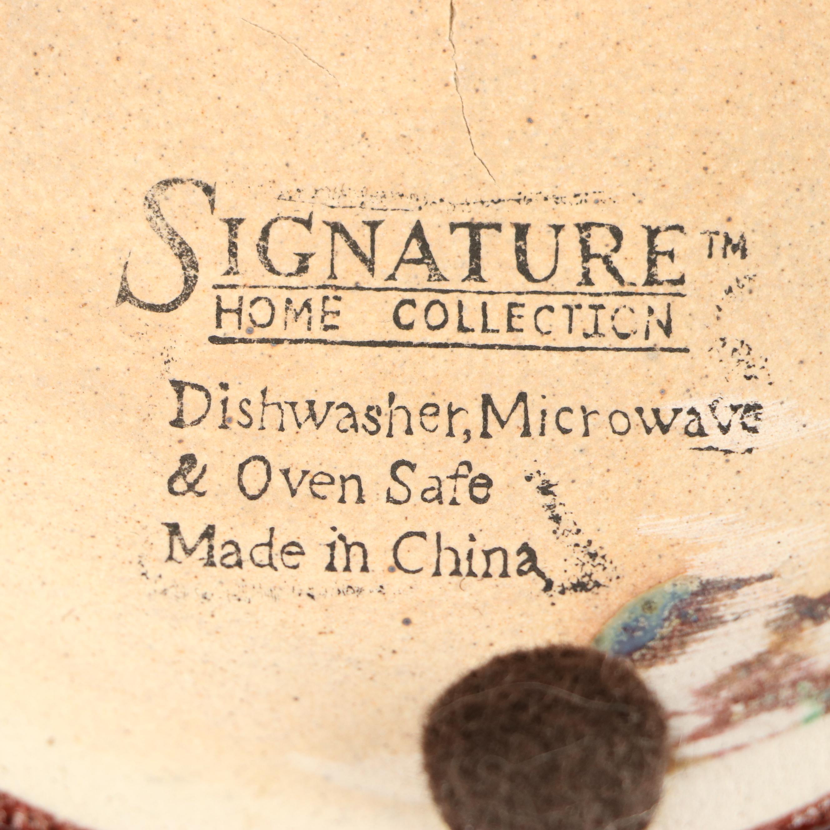 Ceramic Drip Glaze Vase and Bowls