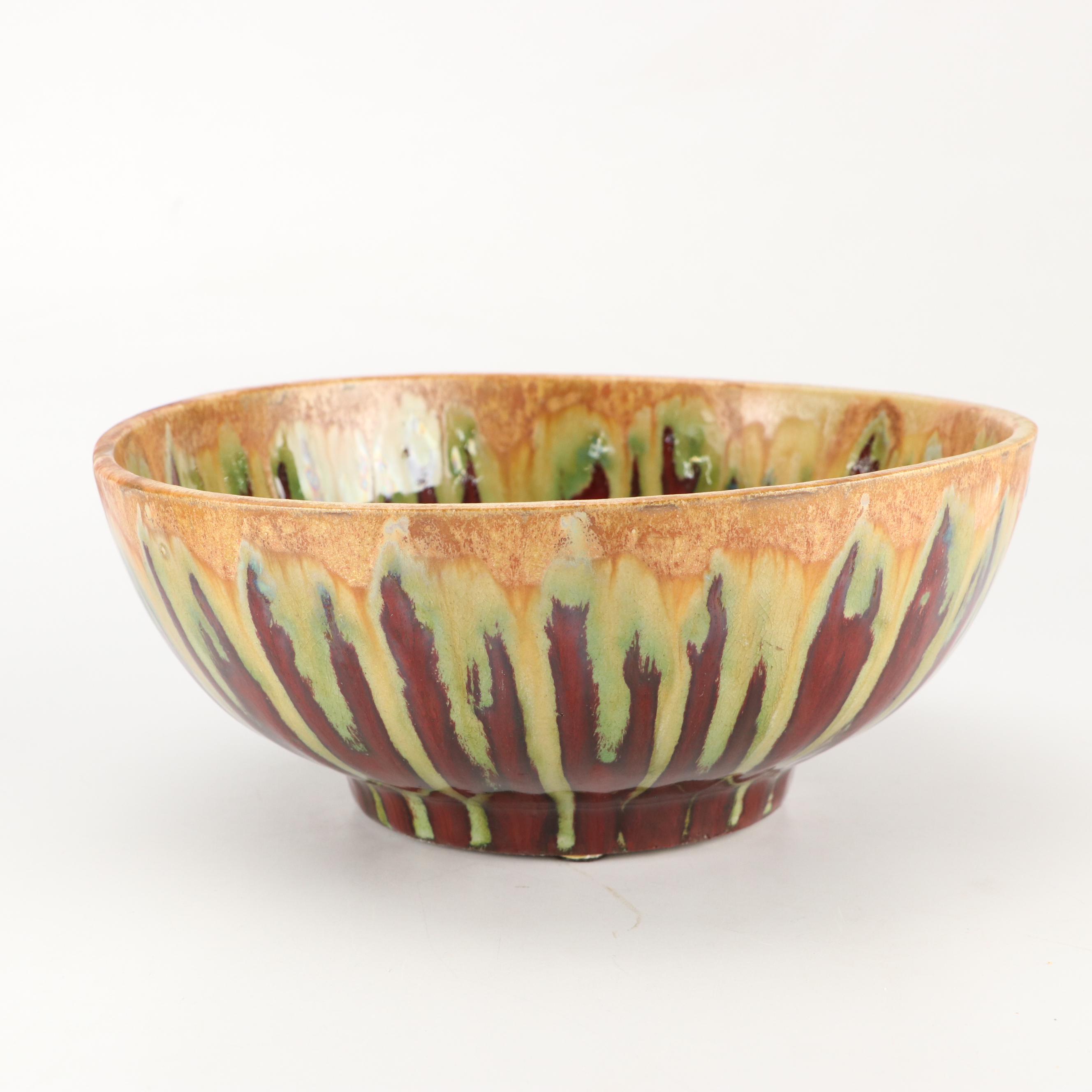 Ceramic Drip Glaze Vase and Bowls