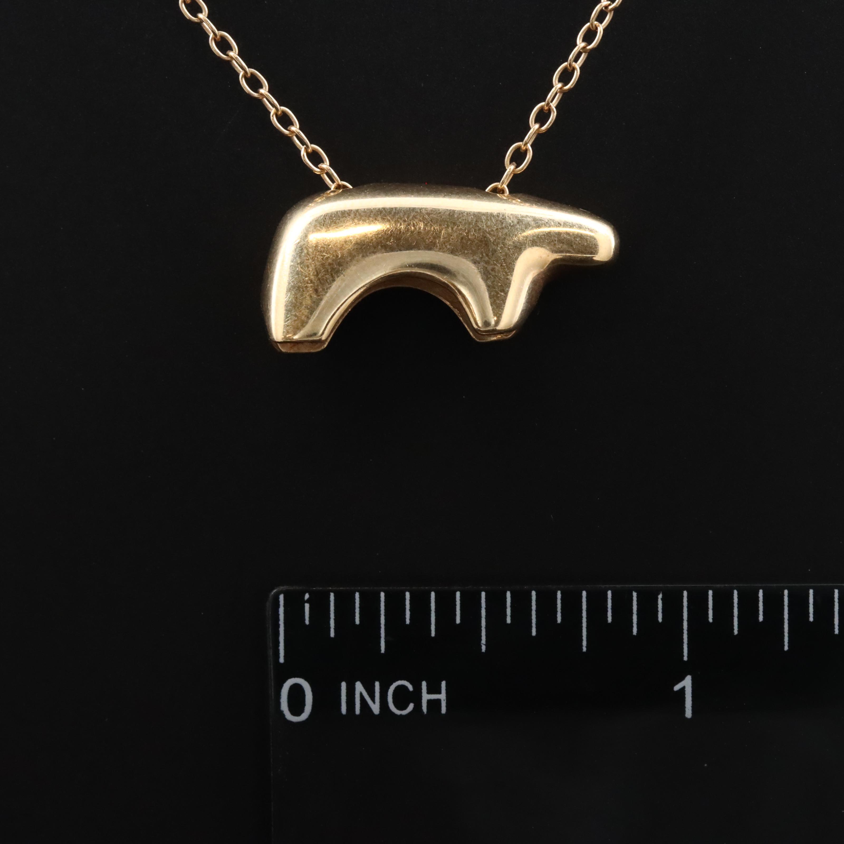 14K Bear Necklace