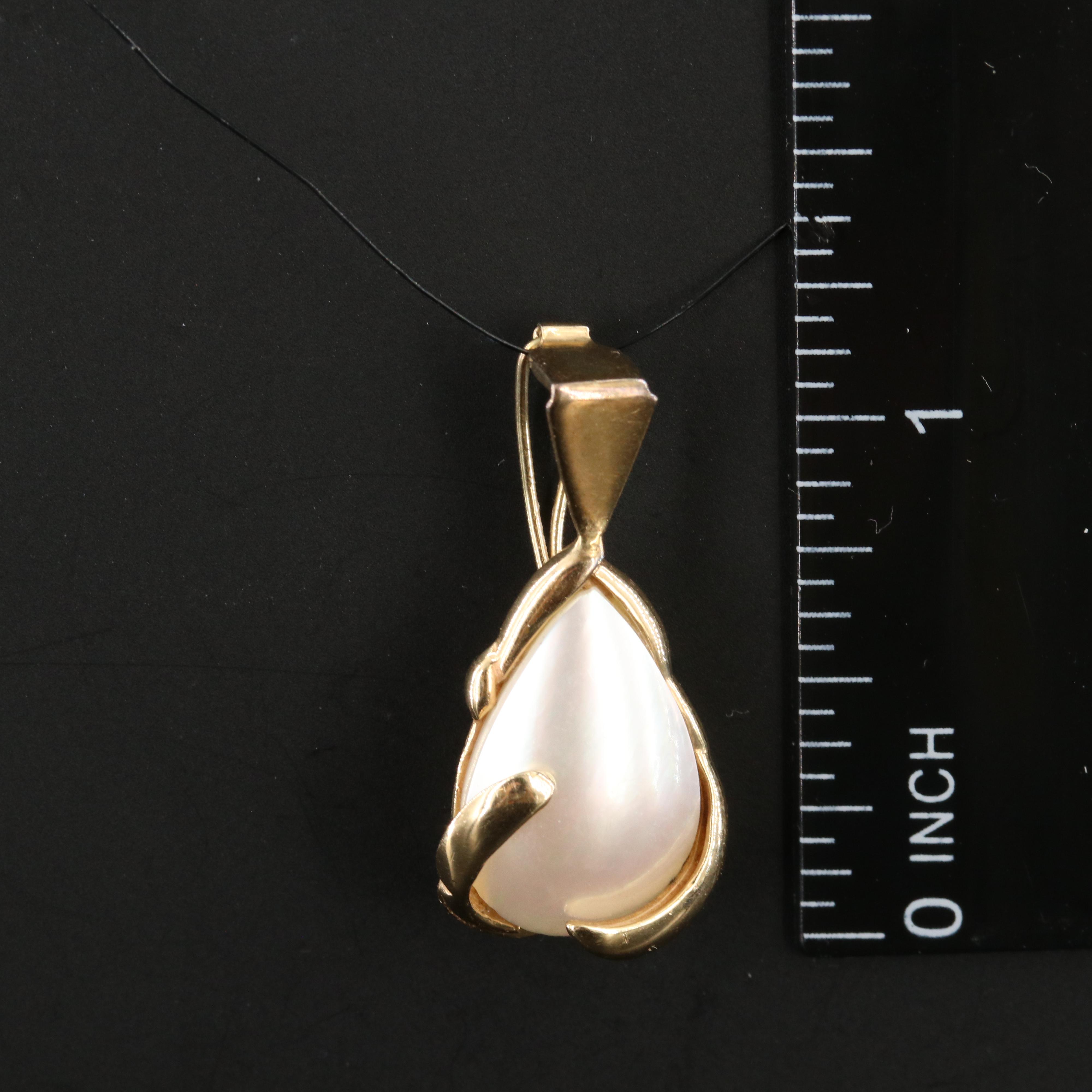 14K Pearl Enhancer Pendant