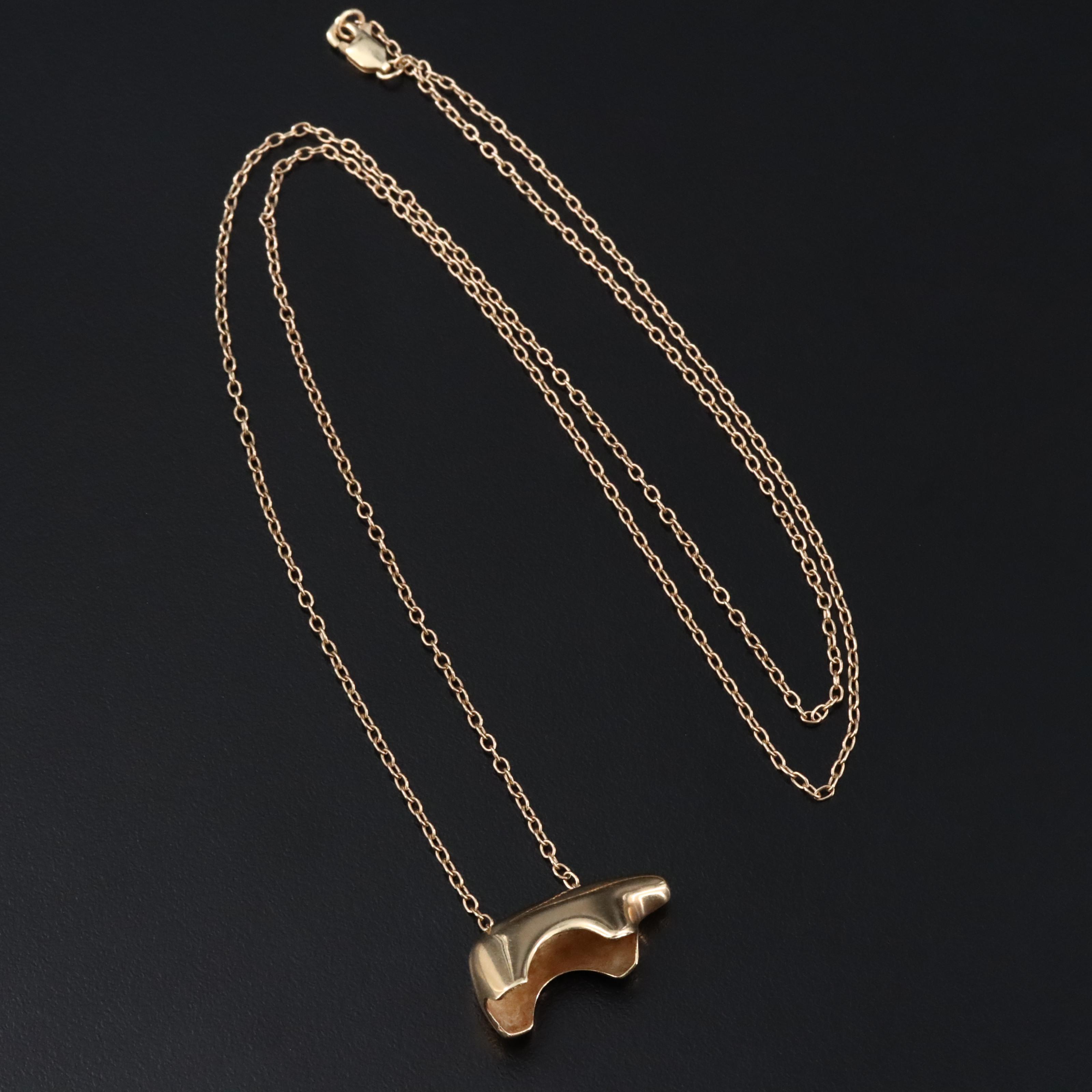 14K Bear Necklace