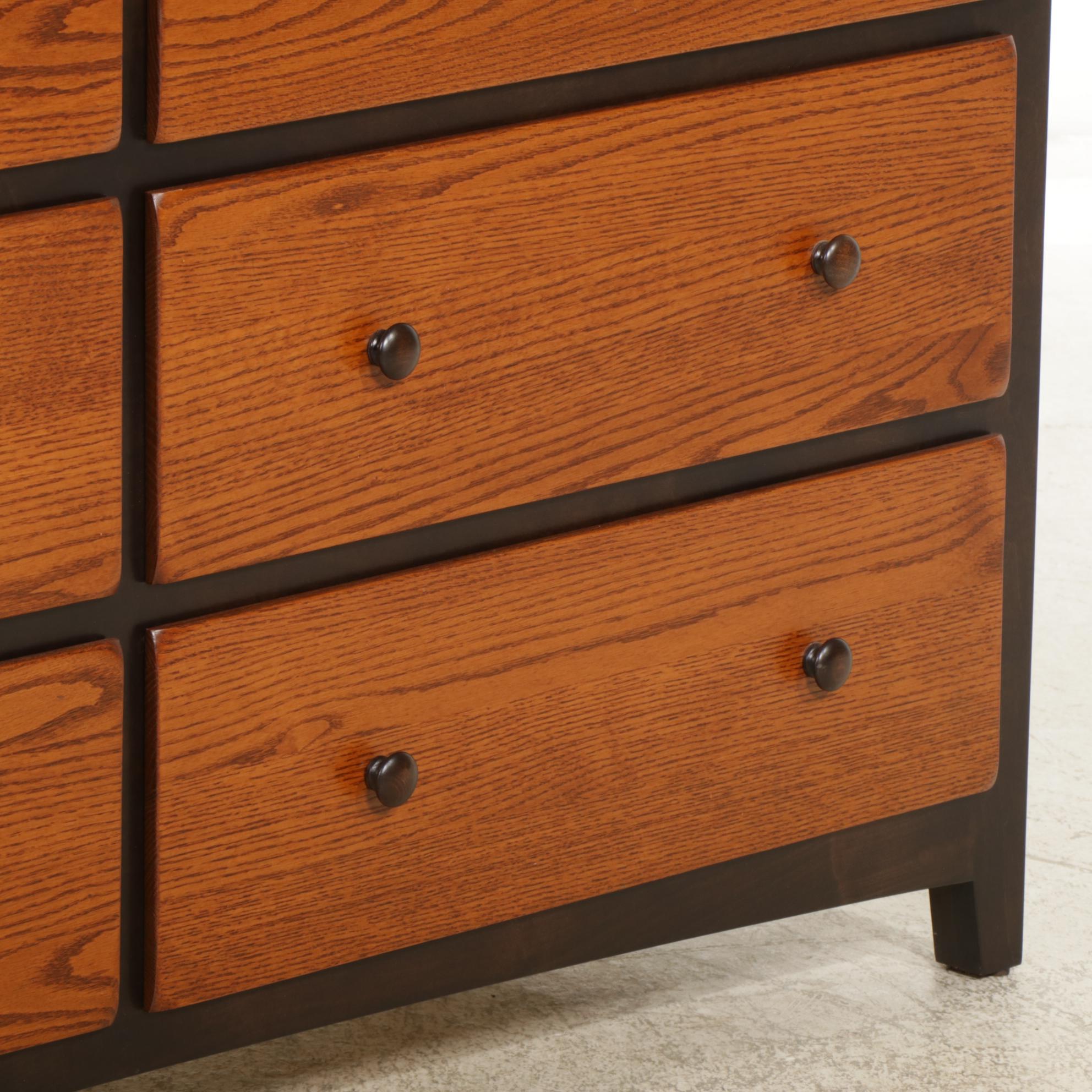 Amish-Made Maple and Oak Mule Chest, Late 20th to 21st Century