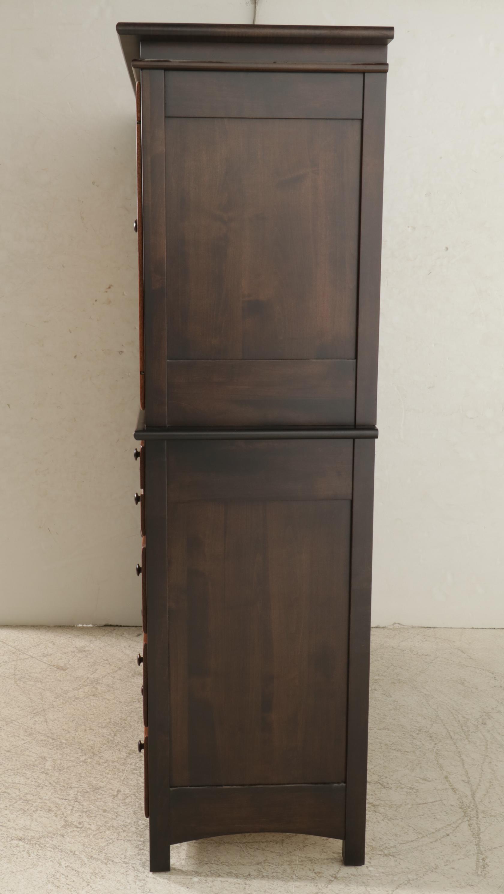 Amish-Made Maple and Oak Mule Chest, Late 20th to 21st Century