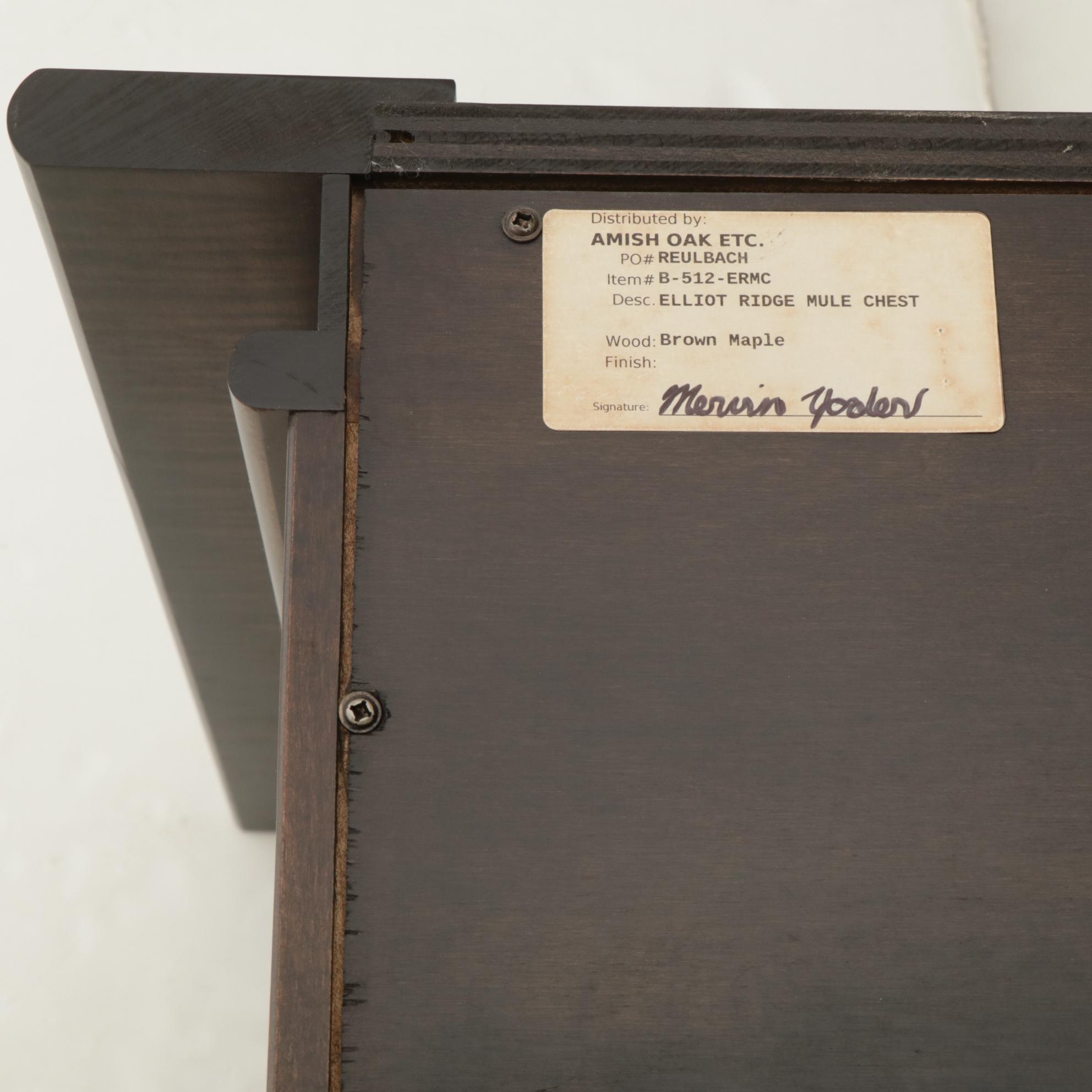 Amish-Made Maple and Oak Mule Chest, Late 20th to 21st Century