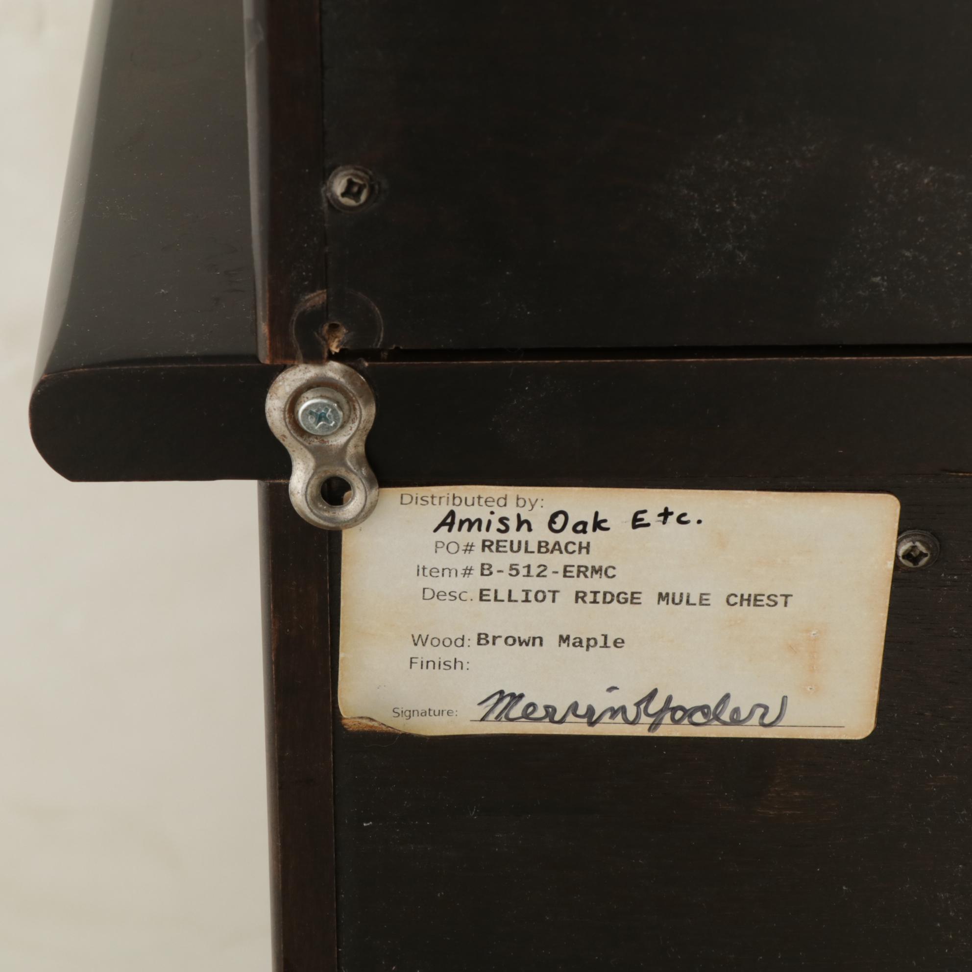 Amish-Made Maple and Oak Mule Chest, Late 20th to 21st Century