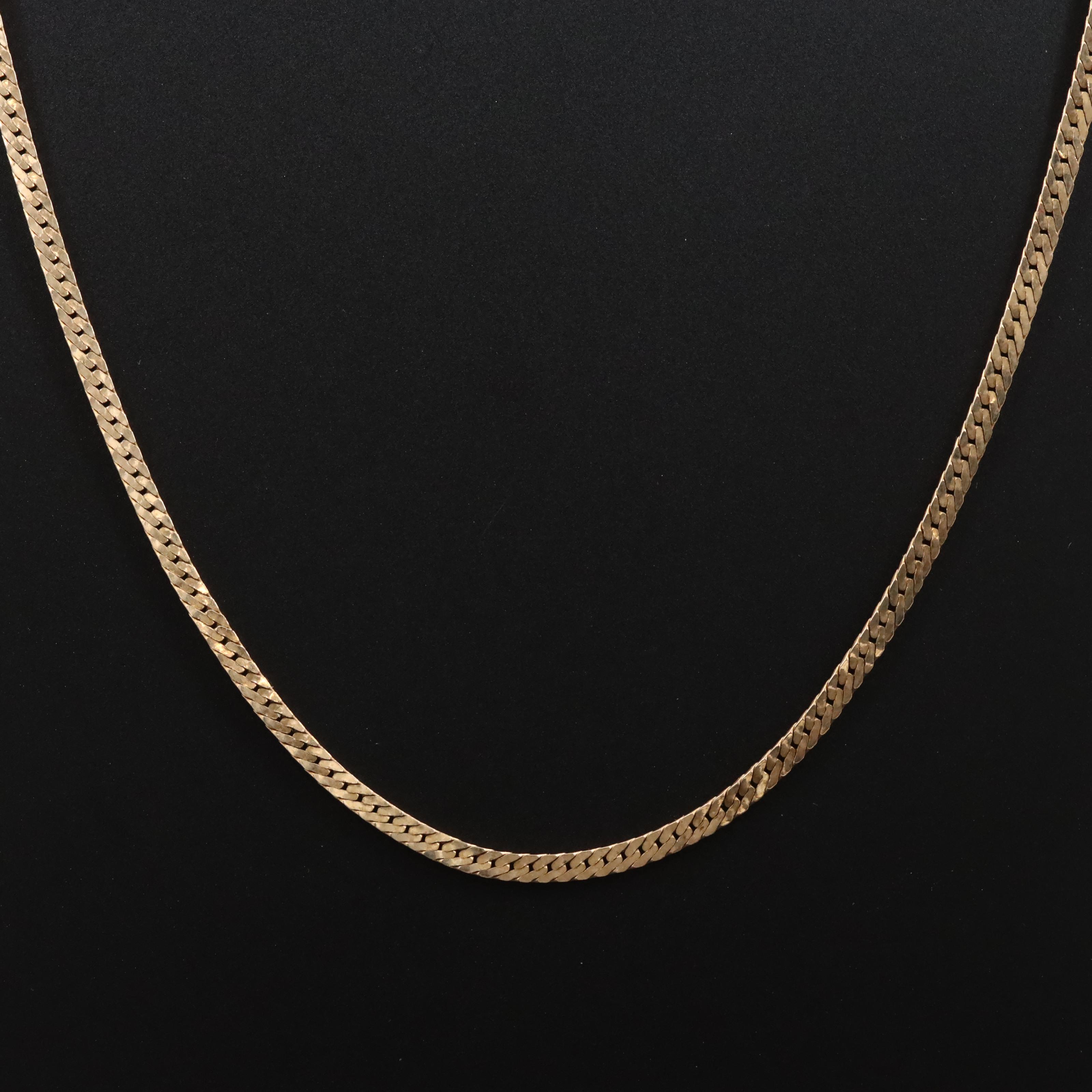 14K Herringbone Chain Necklace
