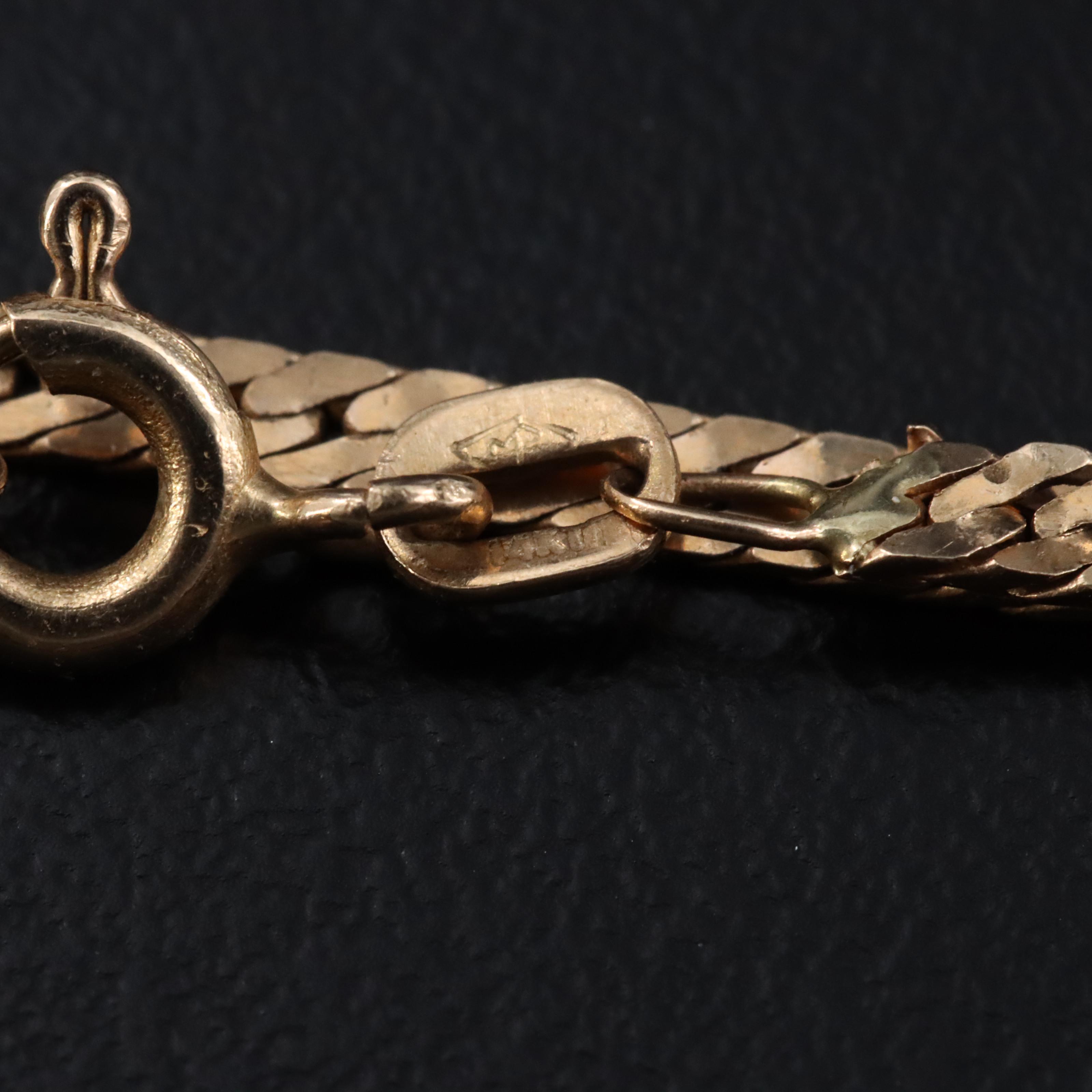 14K Herringbone Chain Necklace