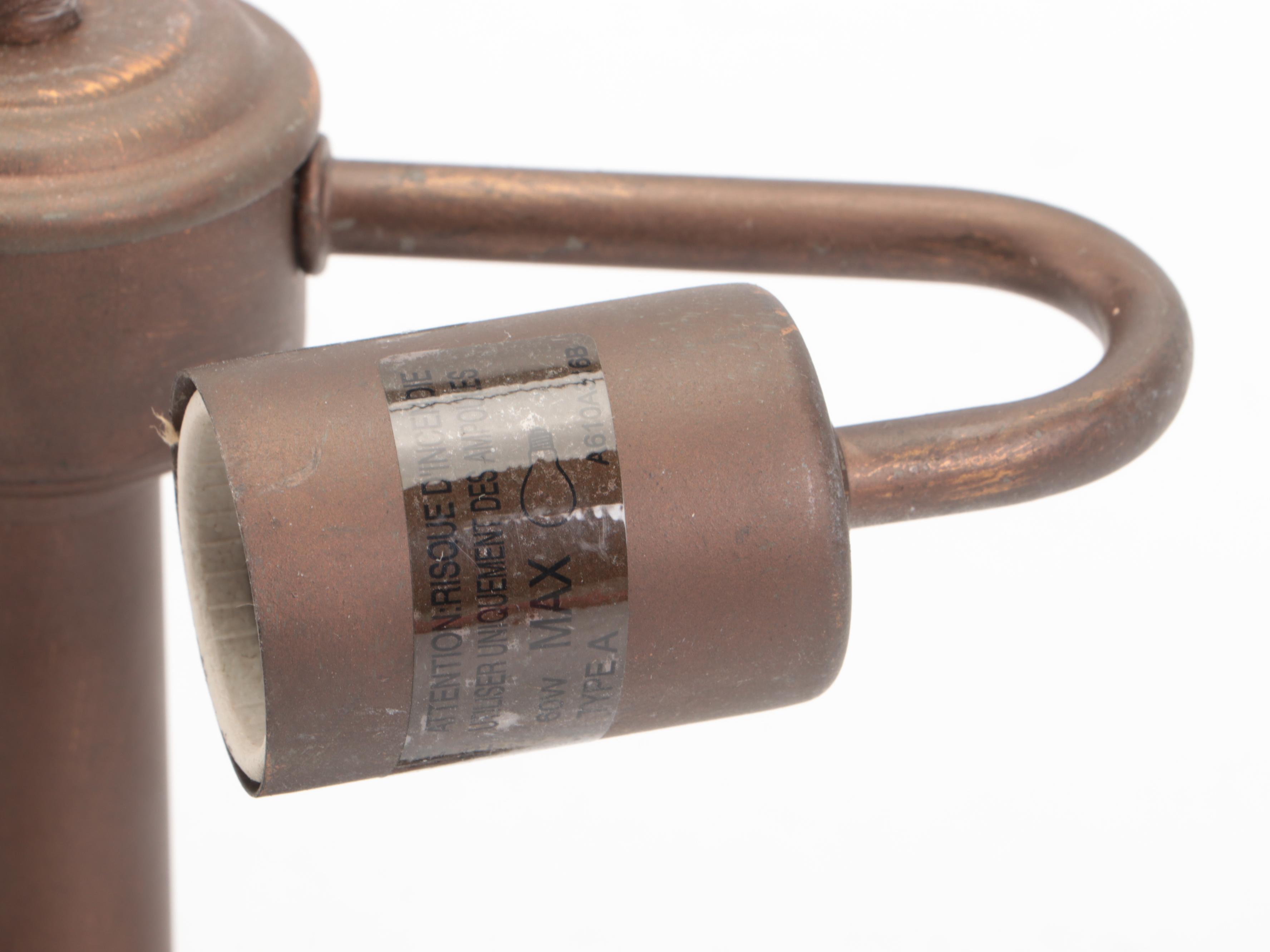 Art Nouveau Style Stained and Slag Glass Ceiling Light Fixture