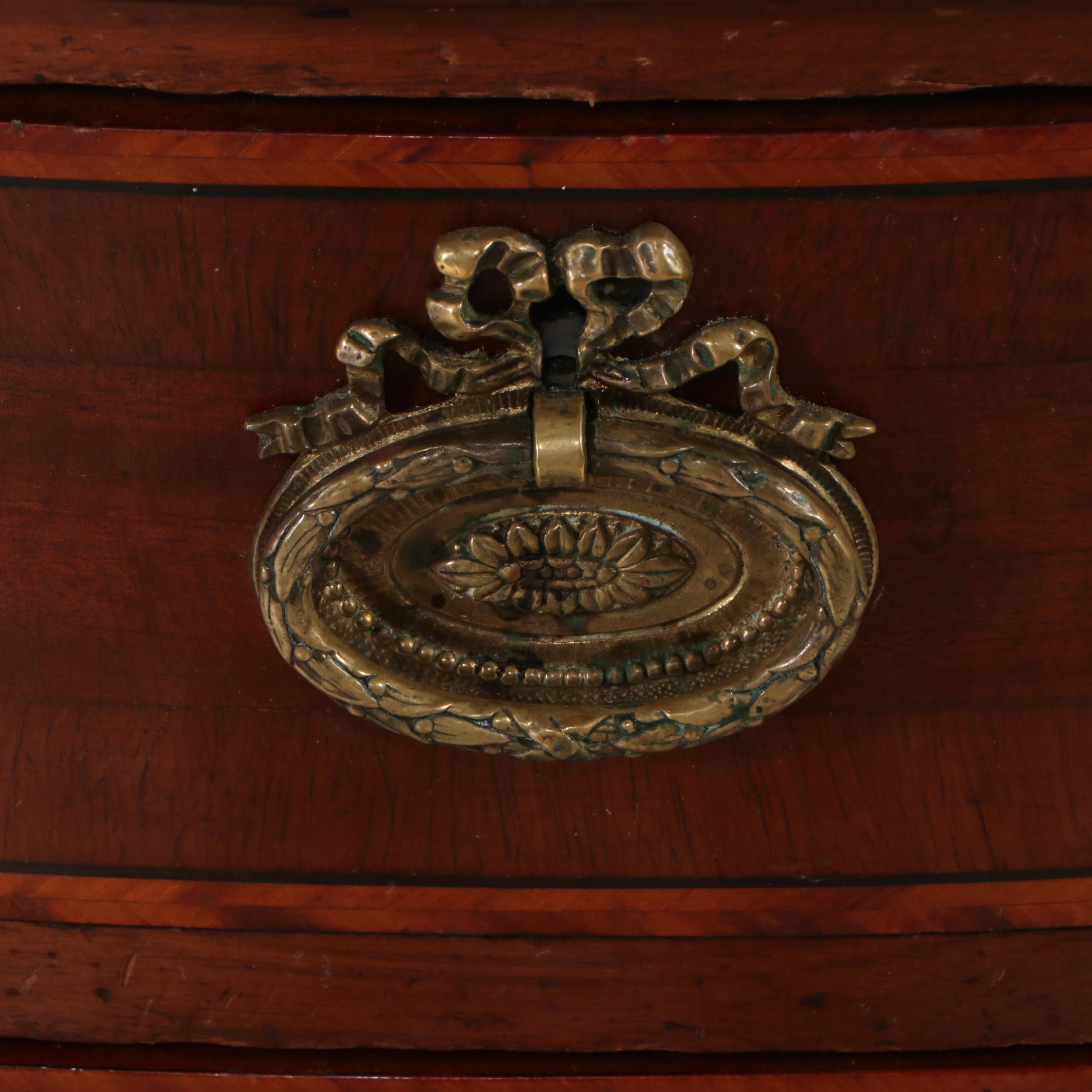 Chippendale Style Mahogany Desk with Leather Inlay Top, Mid-20th Century