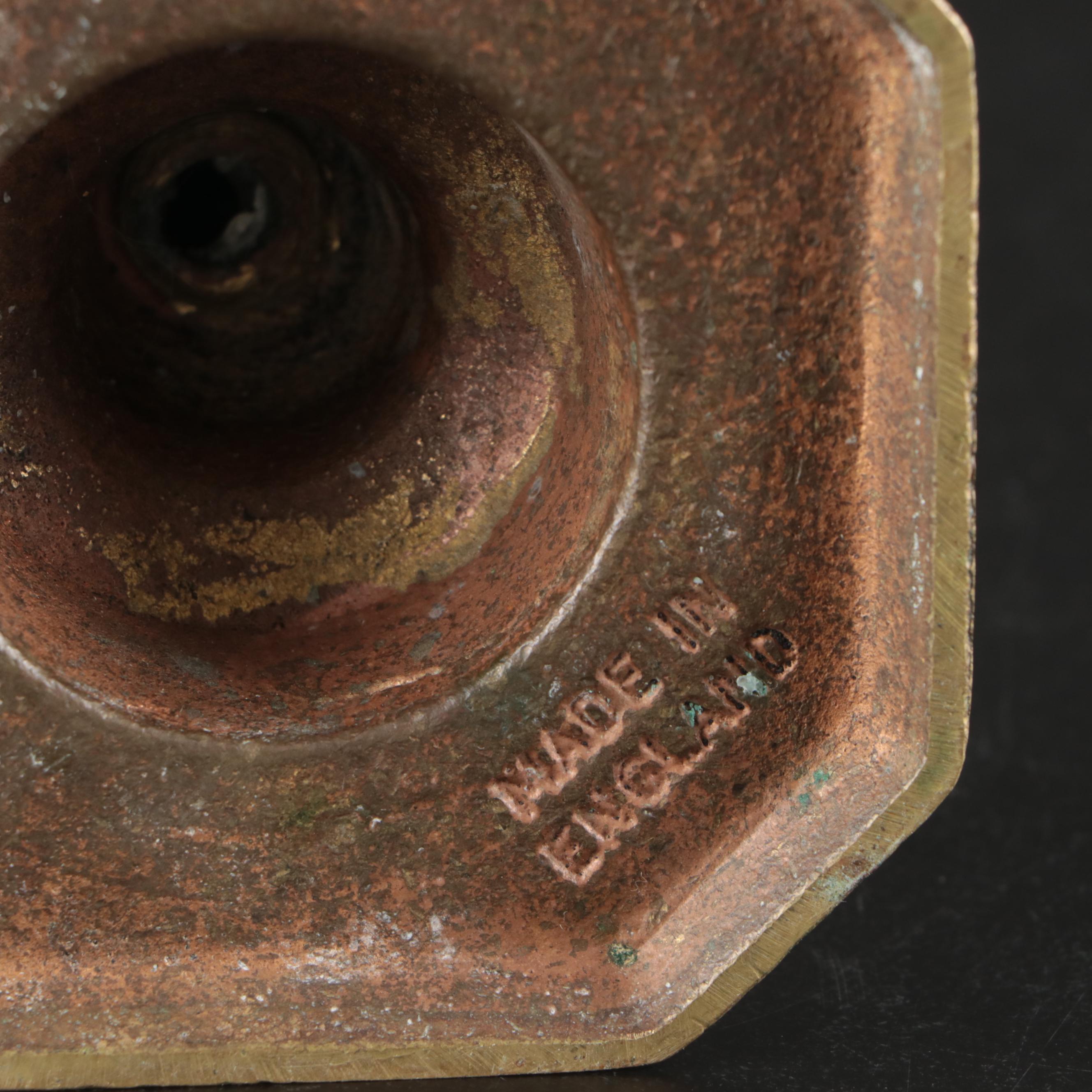 English Beehive and Other Brass Candlesticks