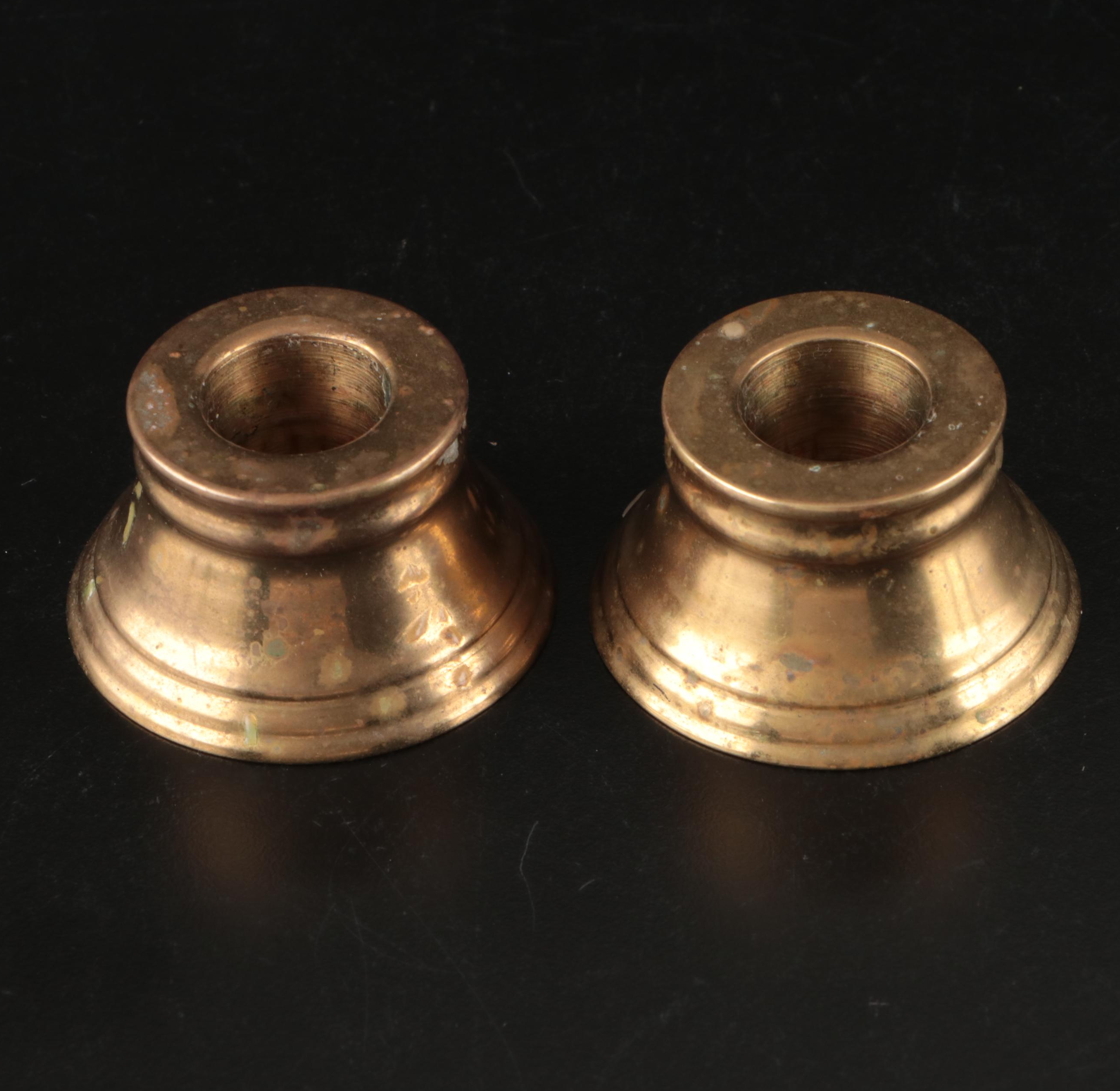 English Beehive and Other Brass Candlesticks