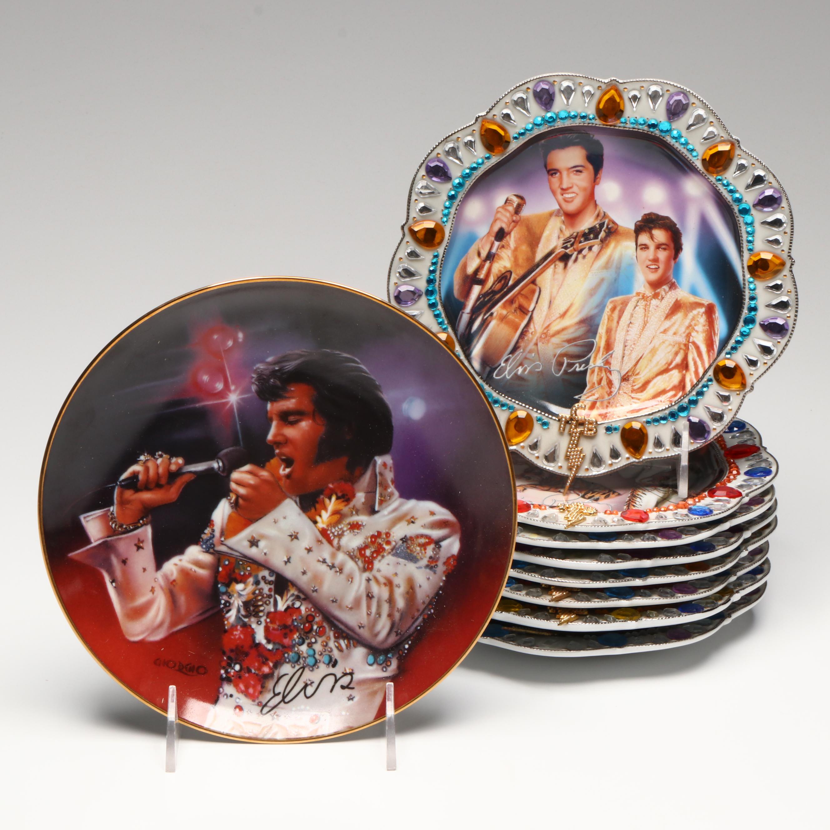 The Bradford Exhcnage "Forever the King" and "The King" Porcelain Plates