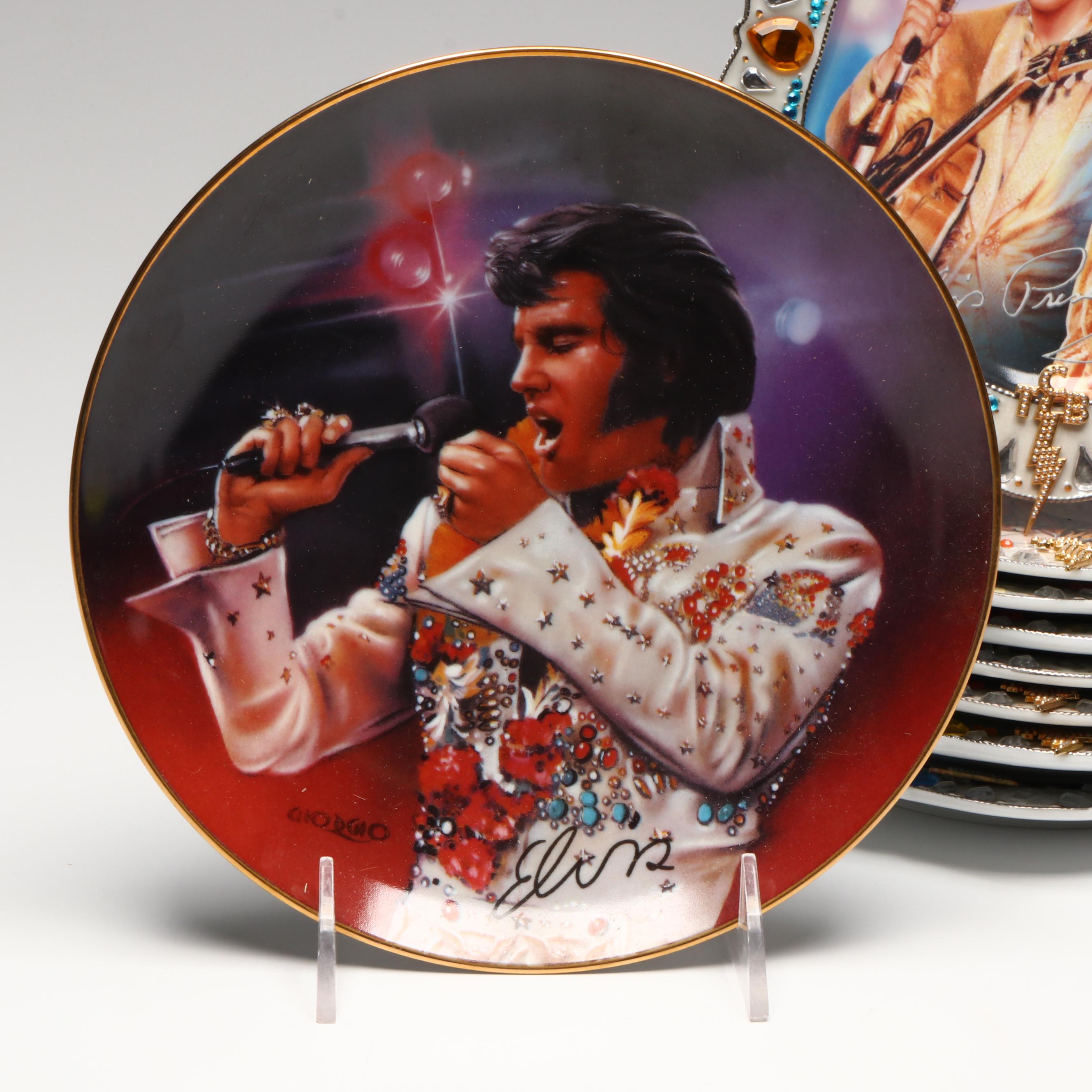 The Bradford Exhcnage "Forever the King" and "The King" Porcelain Plates