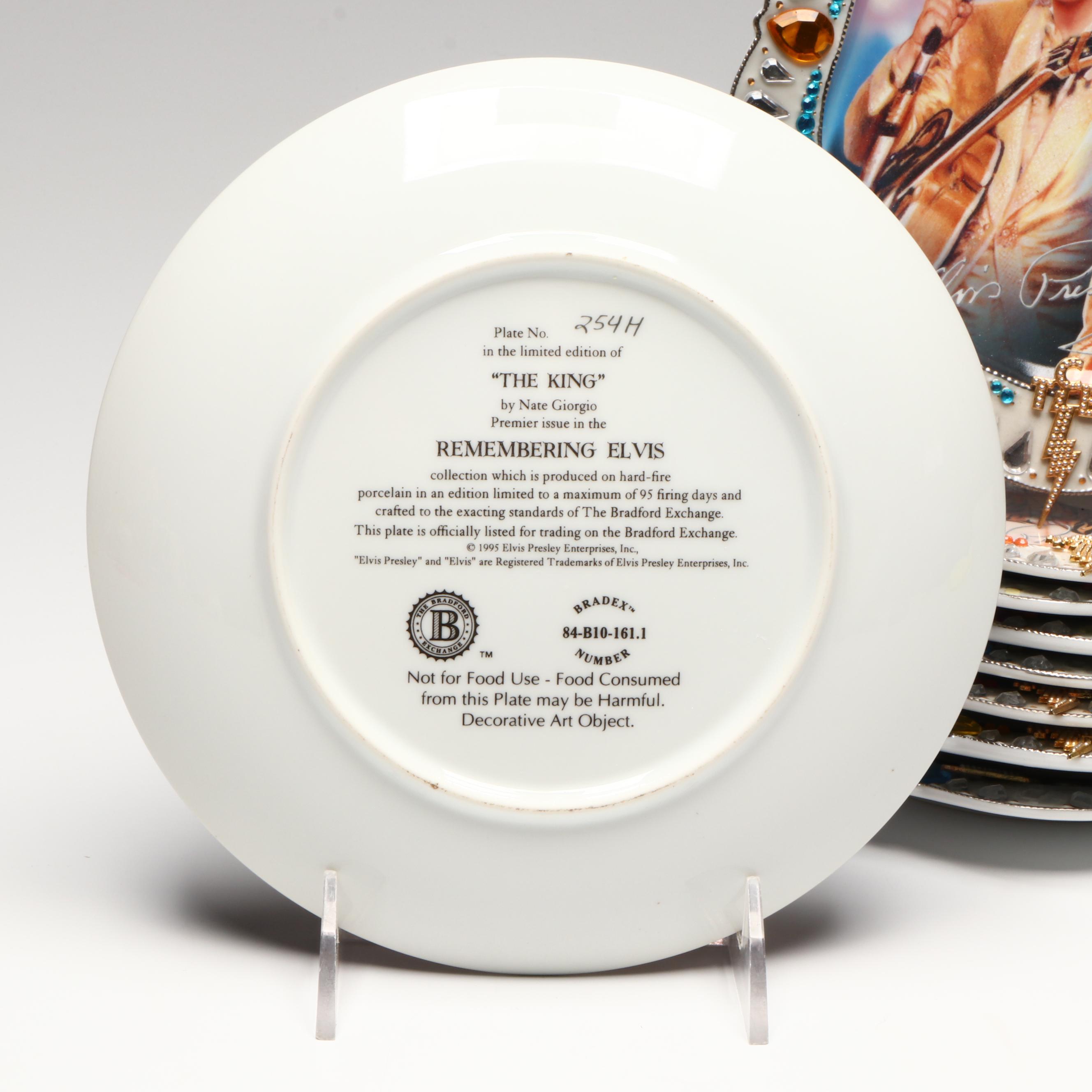 The Bradford Exhcnage "Forever the King" and "The King" Porcelain Plates