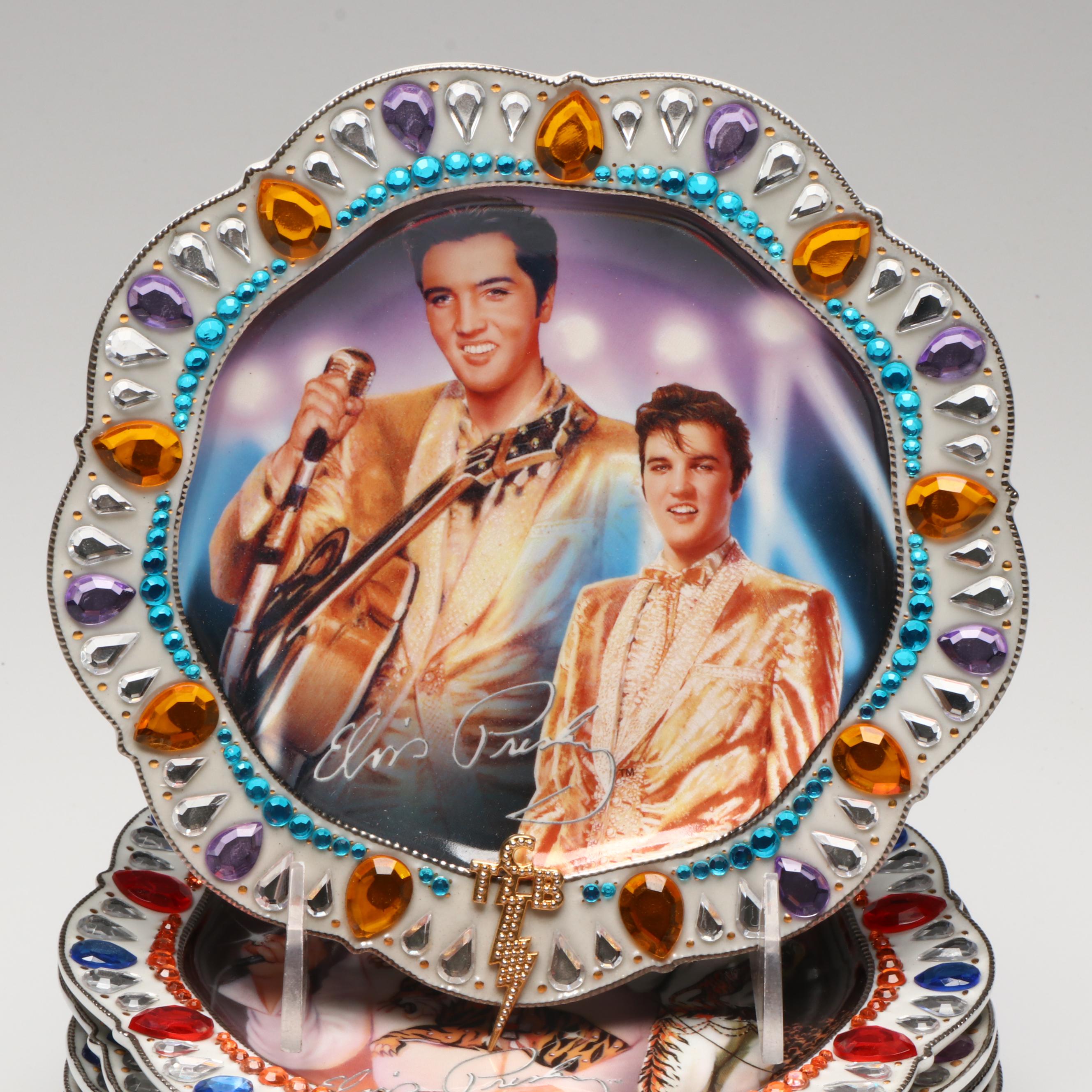 The Bradford Exhcnage "Forever the King" and "The King" Porcelain Plates