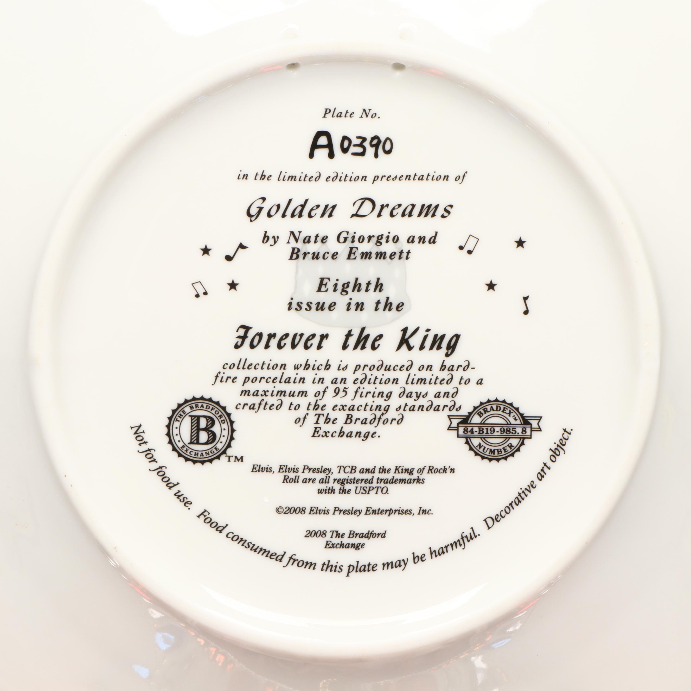 The Bradford Exhcnage "Forever the King" and "The King" Porcelain Plates