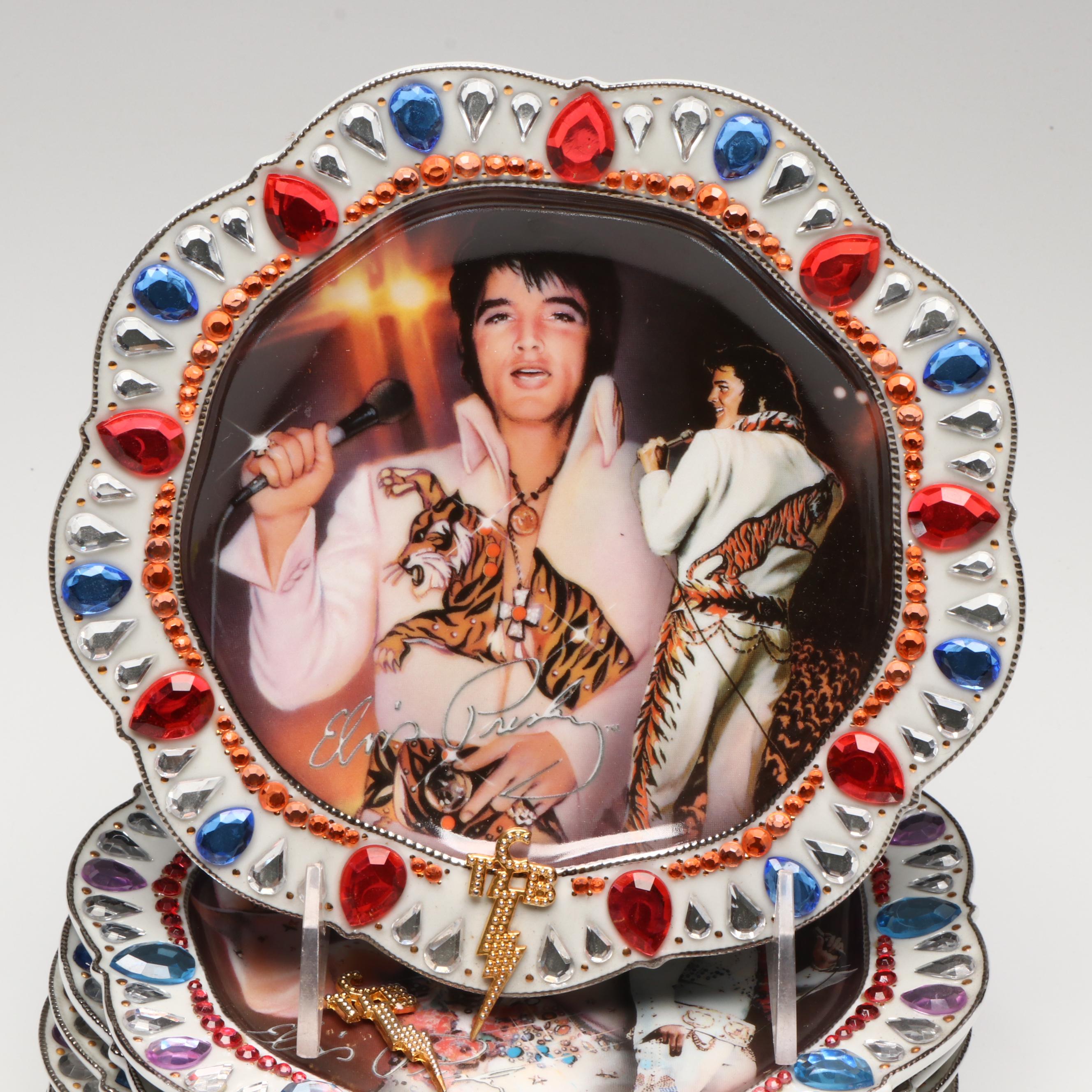 The Bradford Exhcnage "Forever the King" and "The King" Porcelain Plates