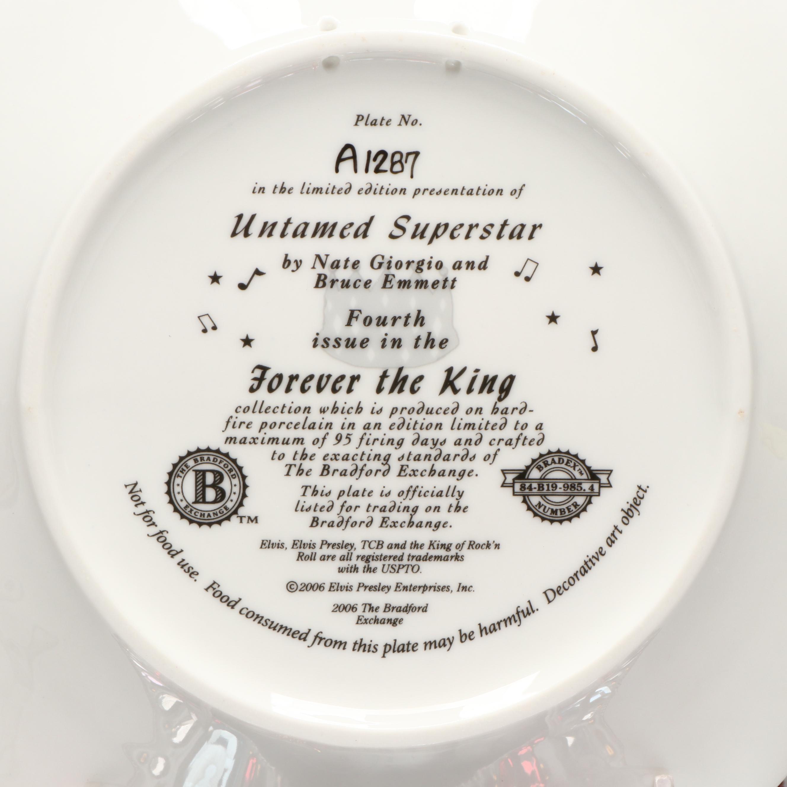 The Bradford Exhcnage "Forever the King" and "The King" Porcelain Plates