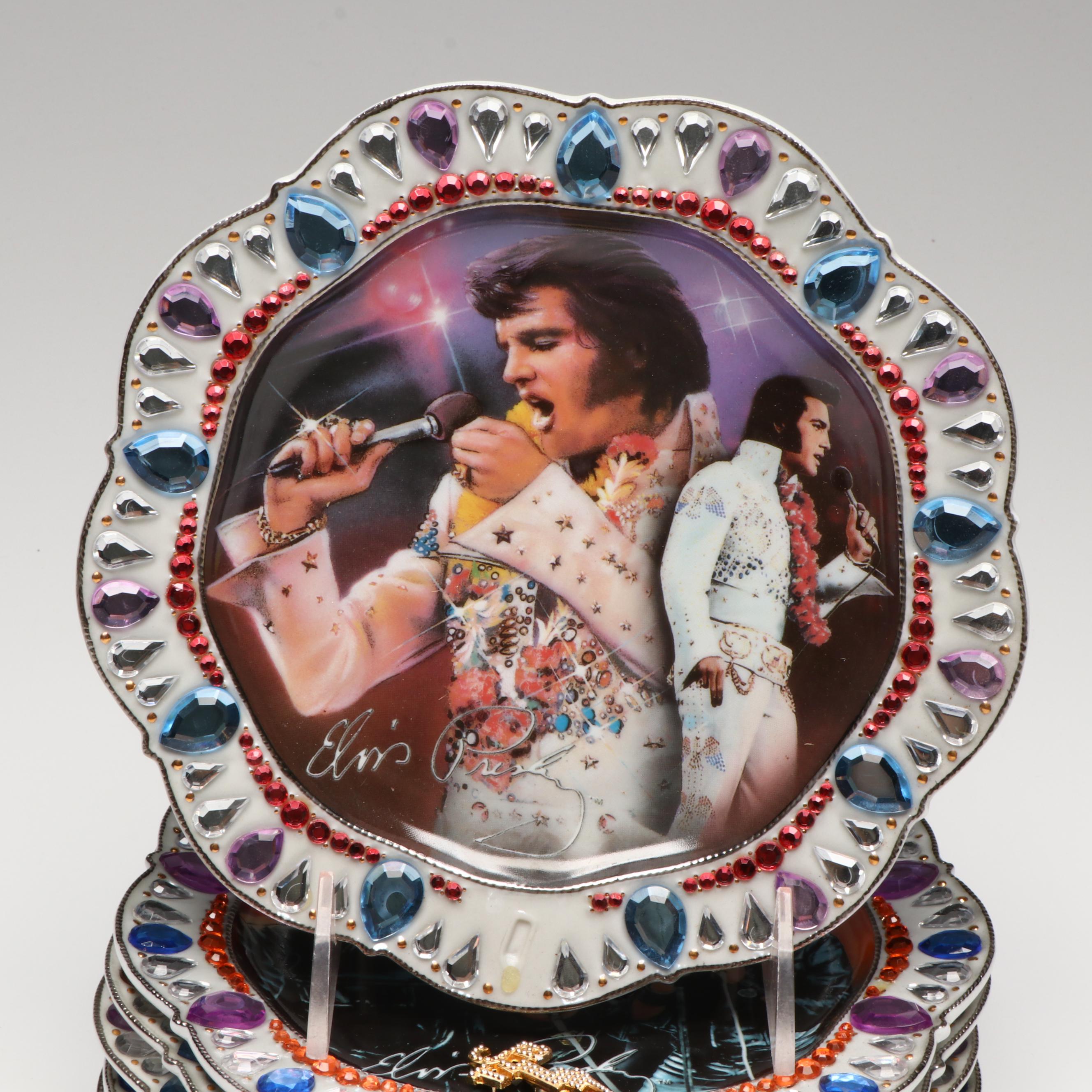 The Bradford Exhcnage "Forever the King" and "The King" Porcelain Plates