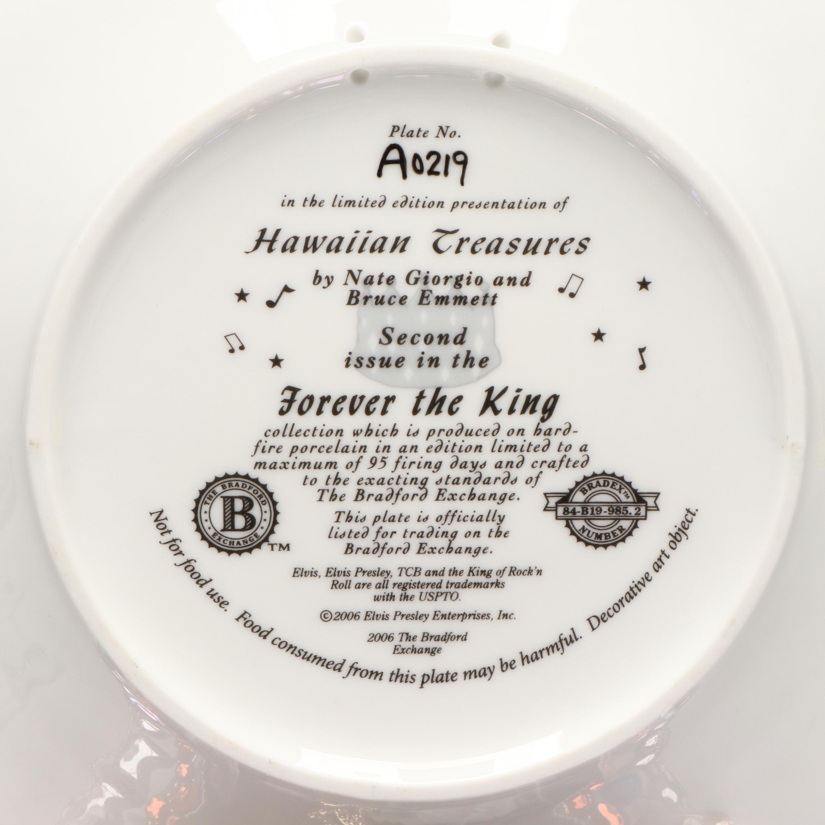 The Bradford Exhcnage "Forever the King" and "The King" Porcelain Plates