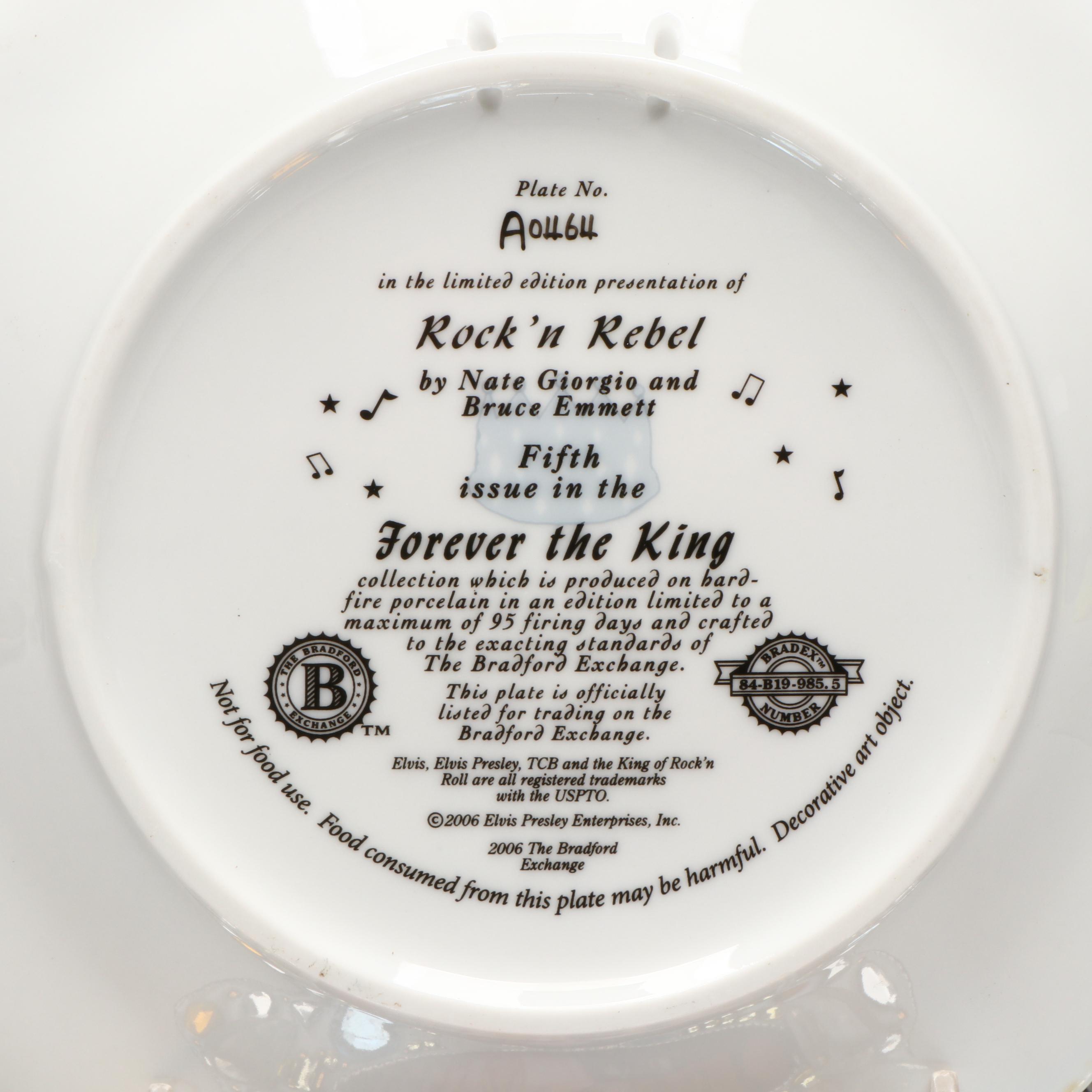 The Bradford Exhcnage "Forever the King" and "The King" Porcelain Plates