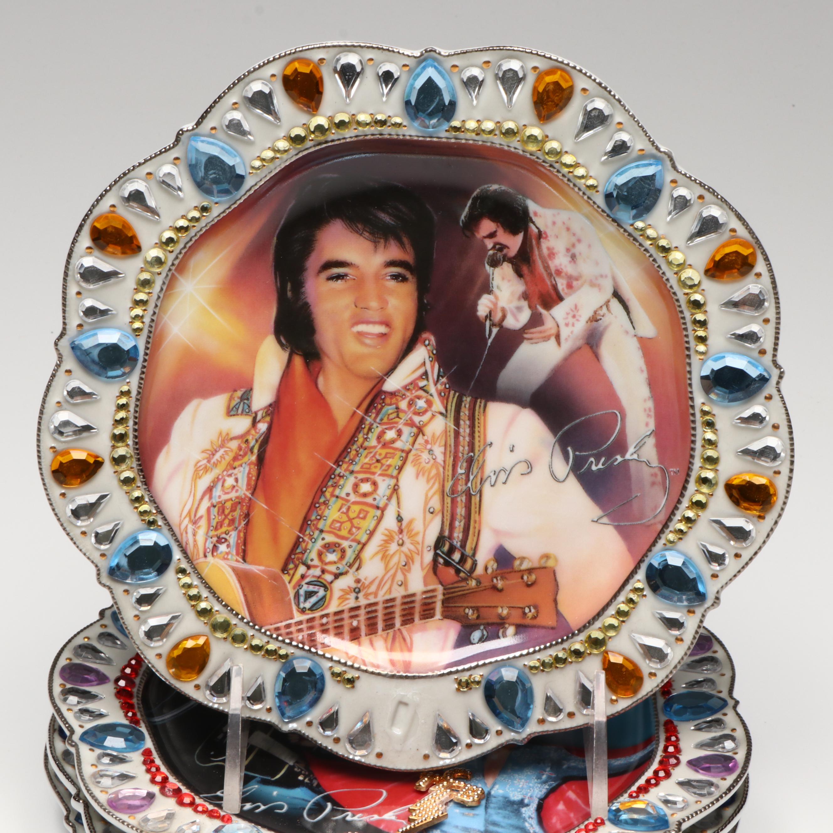 The Bradford Exhcnage "Forever the King" and "The King" Porcelain Plates