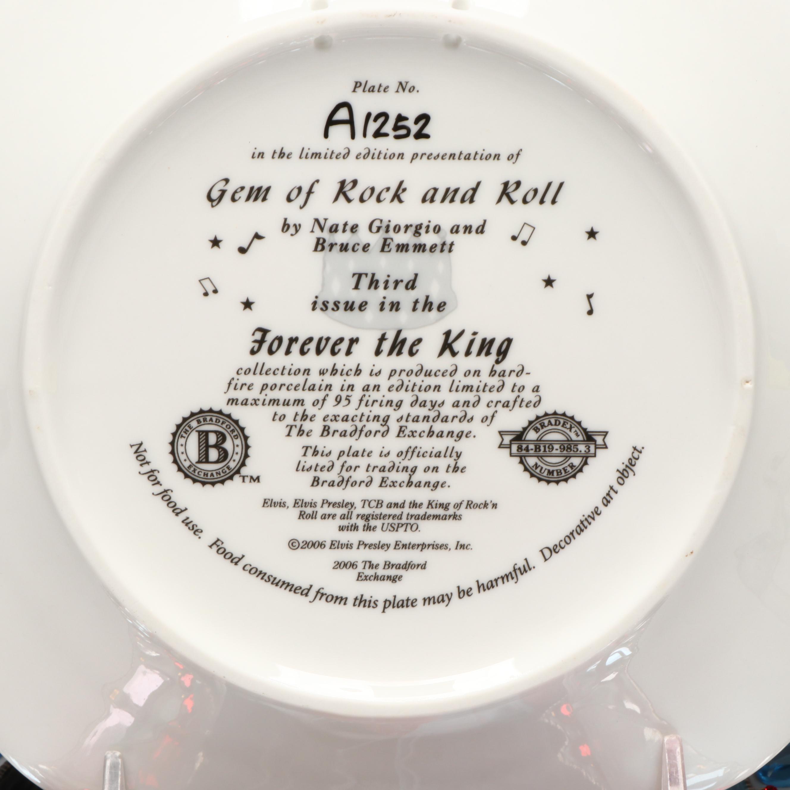 The Bradford Exhcnage "Forever the King" and "The King" Porcelain Plates