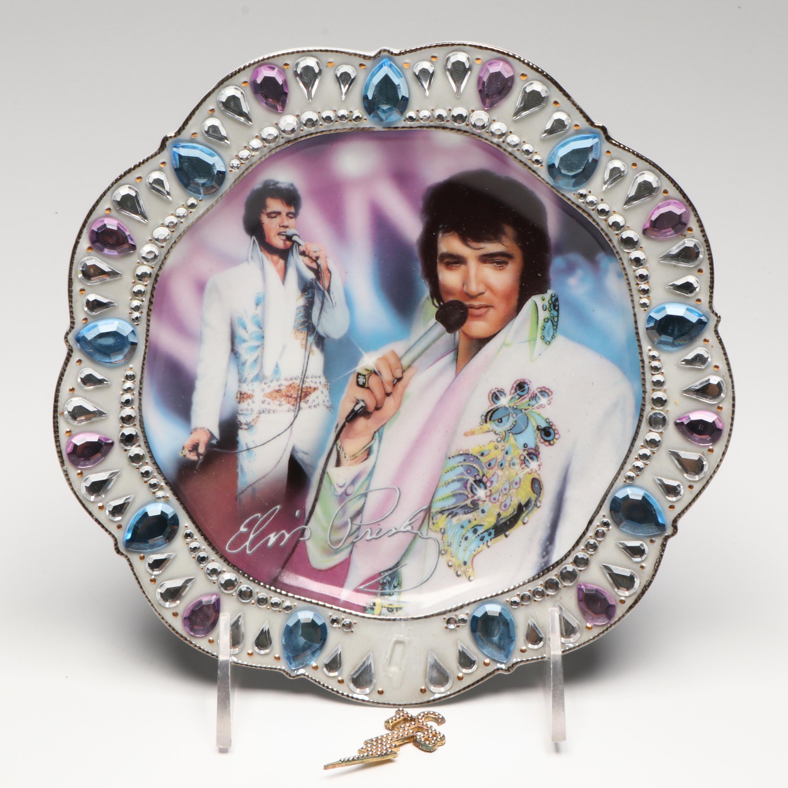 The Bradford Exhcnage "Forever the King" and "The King" Porcelain Plates