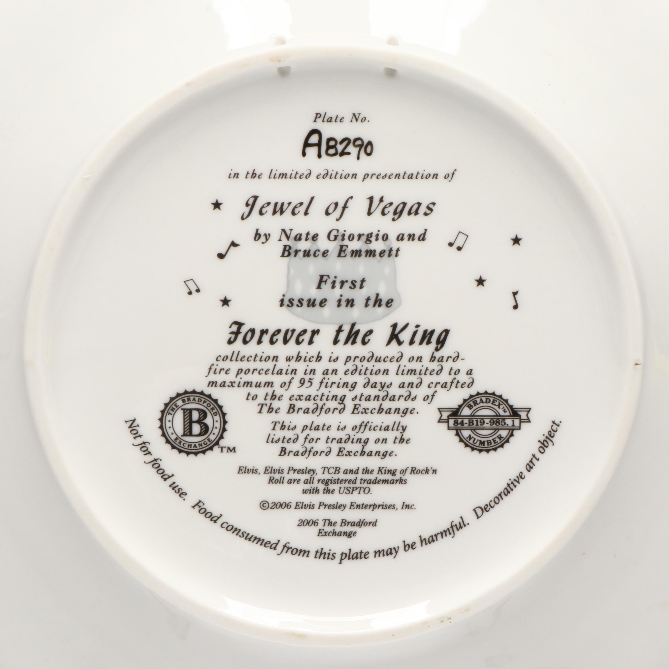 The Bradford Exhcnage "Forever the King" and "The King" Porcelain Plates